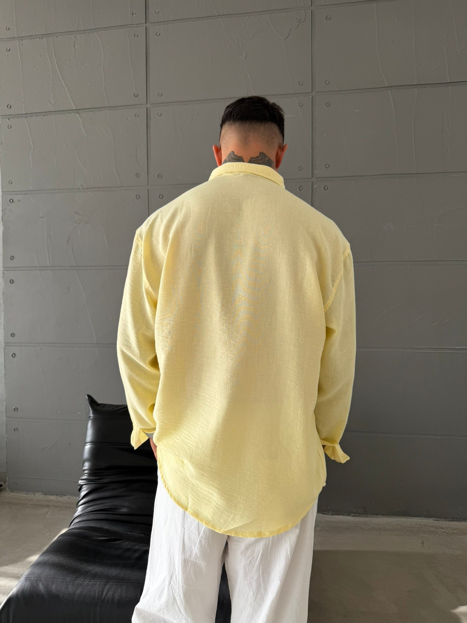 Gobis Basic Keten Gömlek - Sarı