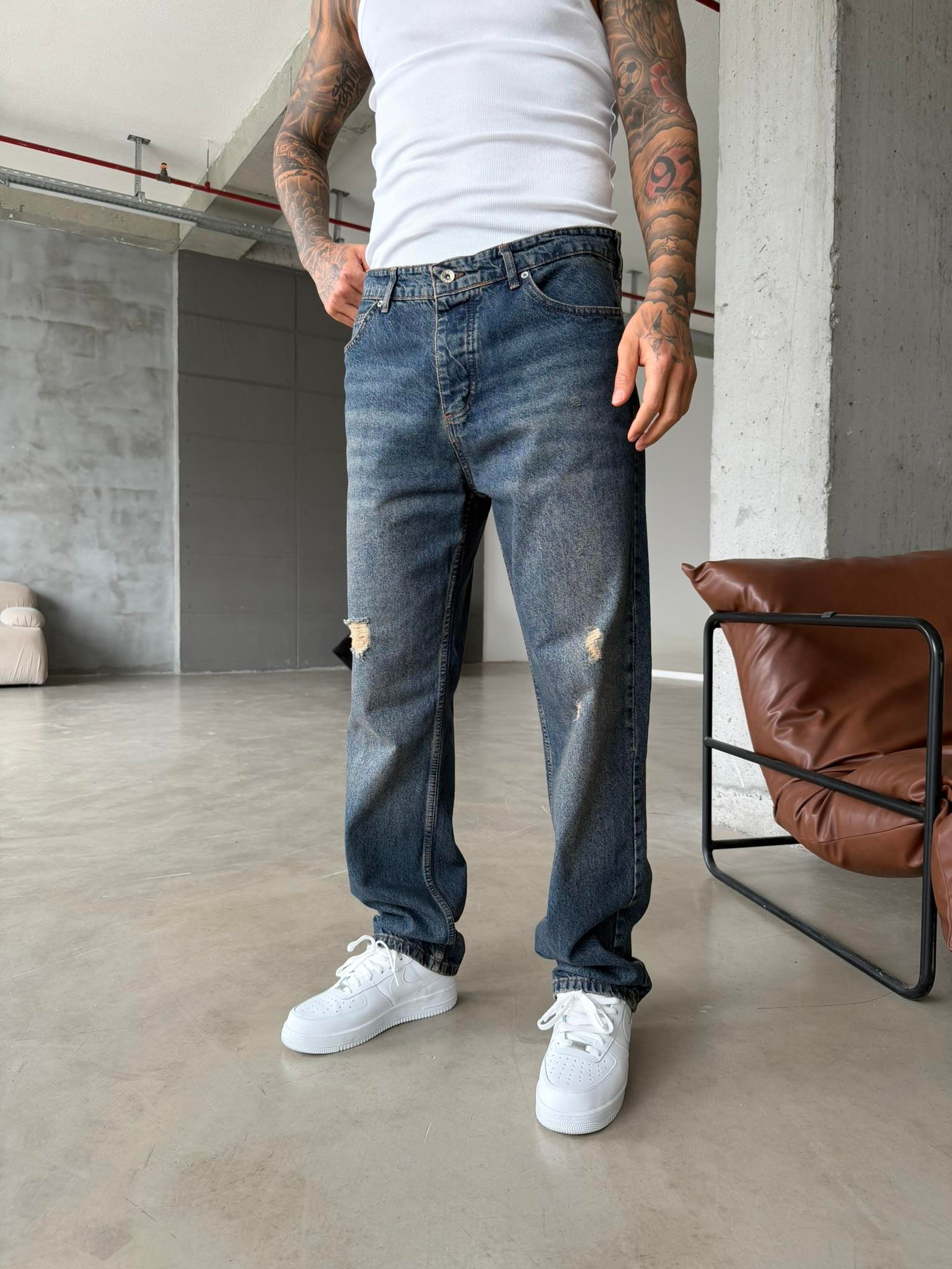 Günlük Premium Baggy Pantolon - İndigo