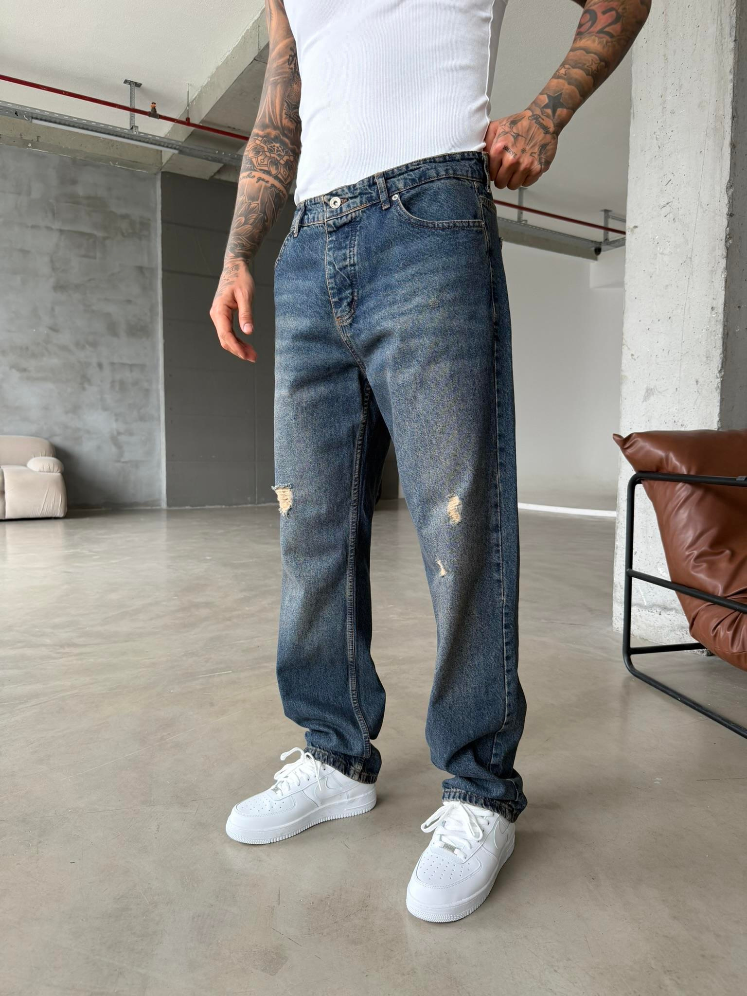 Günlük Premium Baggy Pantolon - İndigo