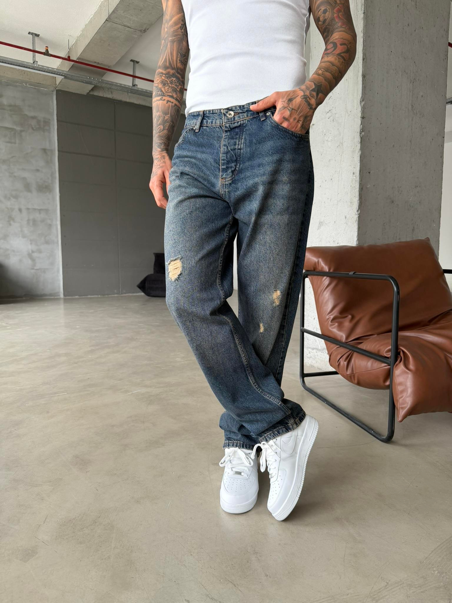 Günlük Premium Baggy Pantolon - İndigo