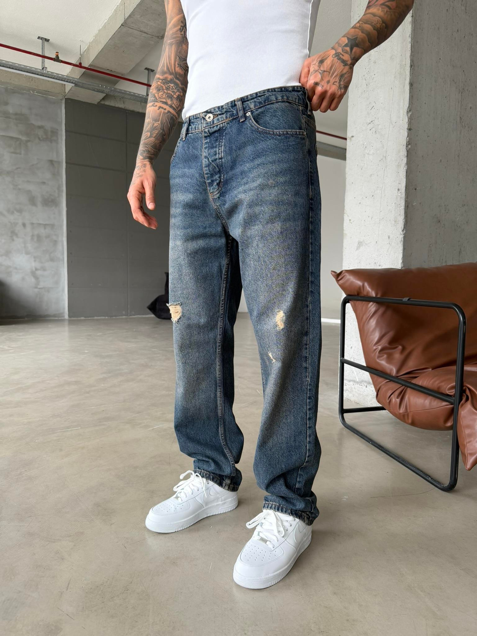 Günlük Premium Baggy Pantolon - İndigo