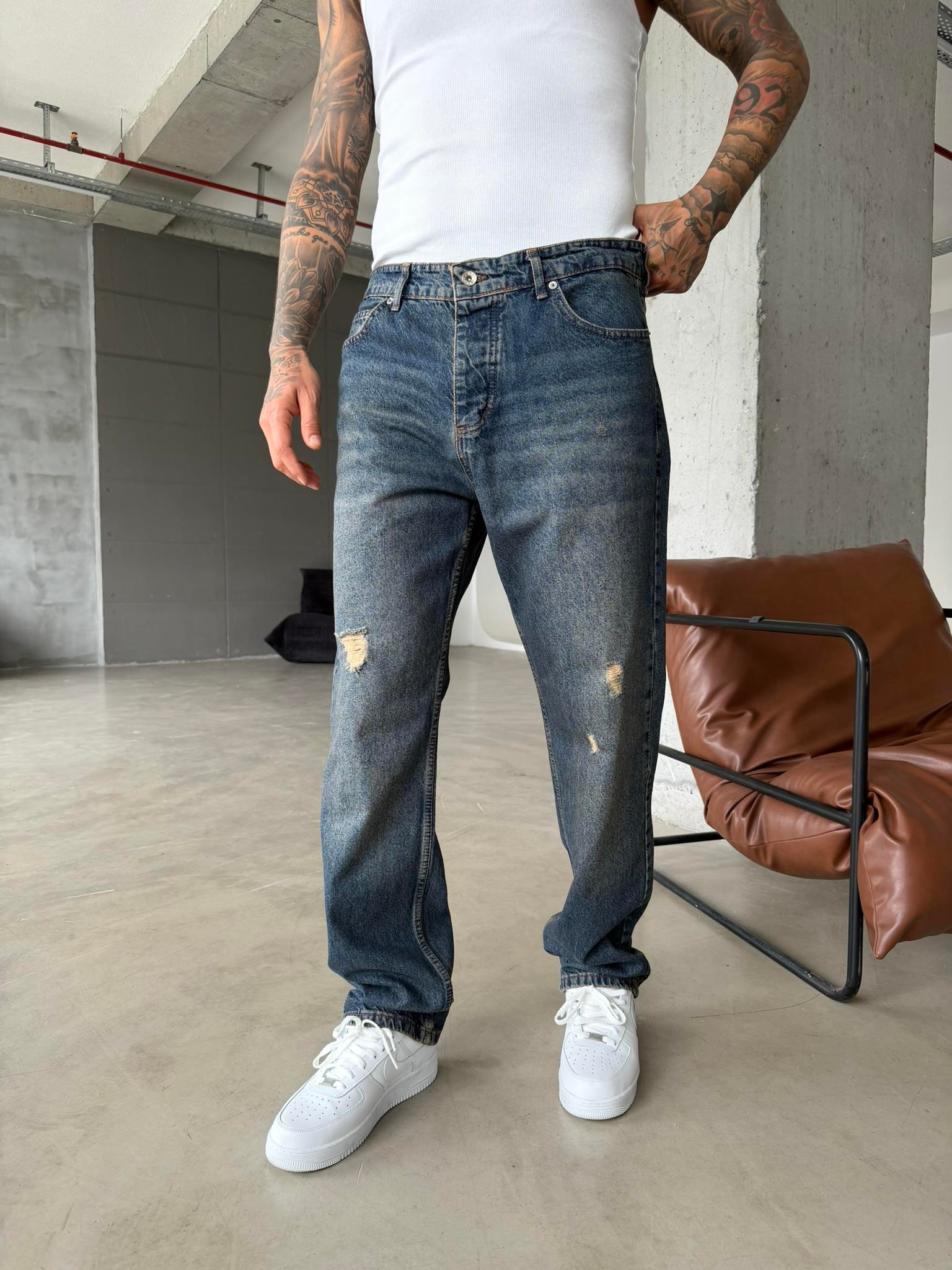 Günlük Premium Baggy Pantolon - İndigo