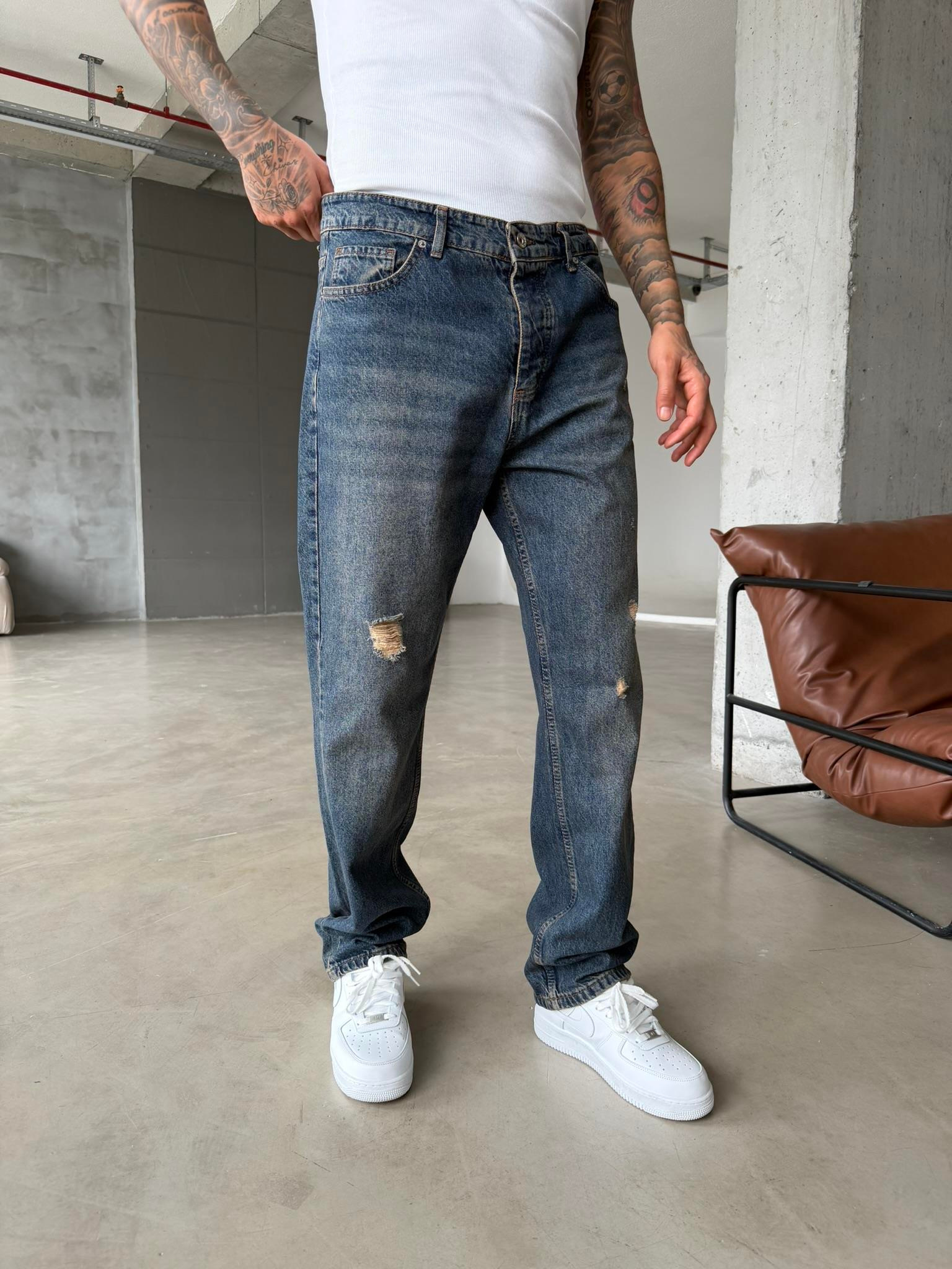 Günlük Premium Baggy Pantolon - İndigo