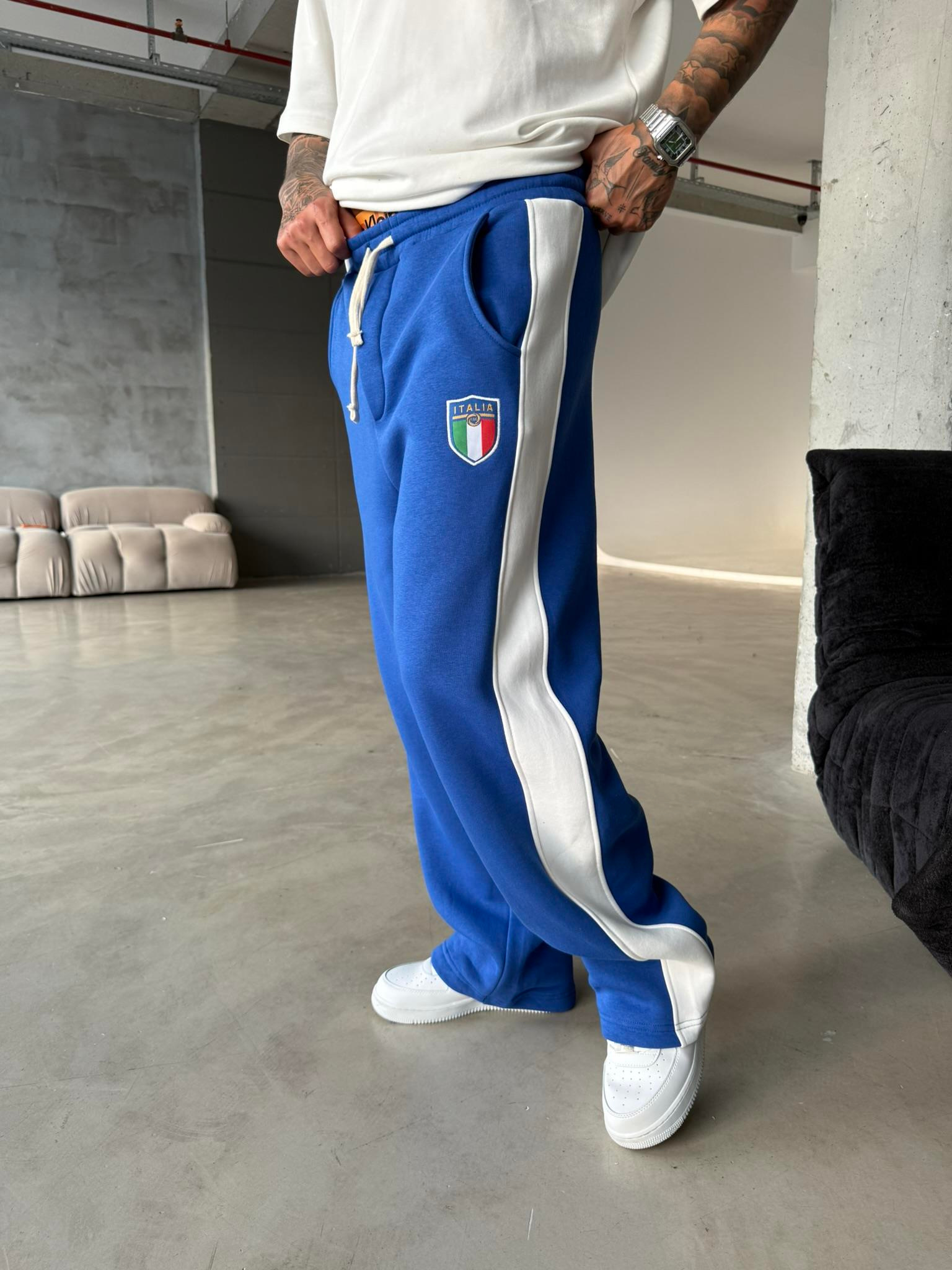 İtaly Premium Baggy Eşofman - Mavi