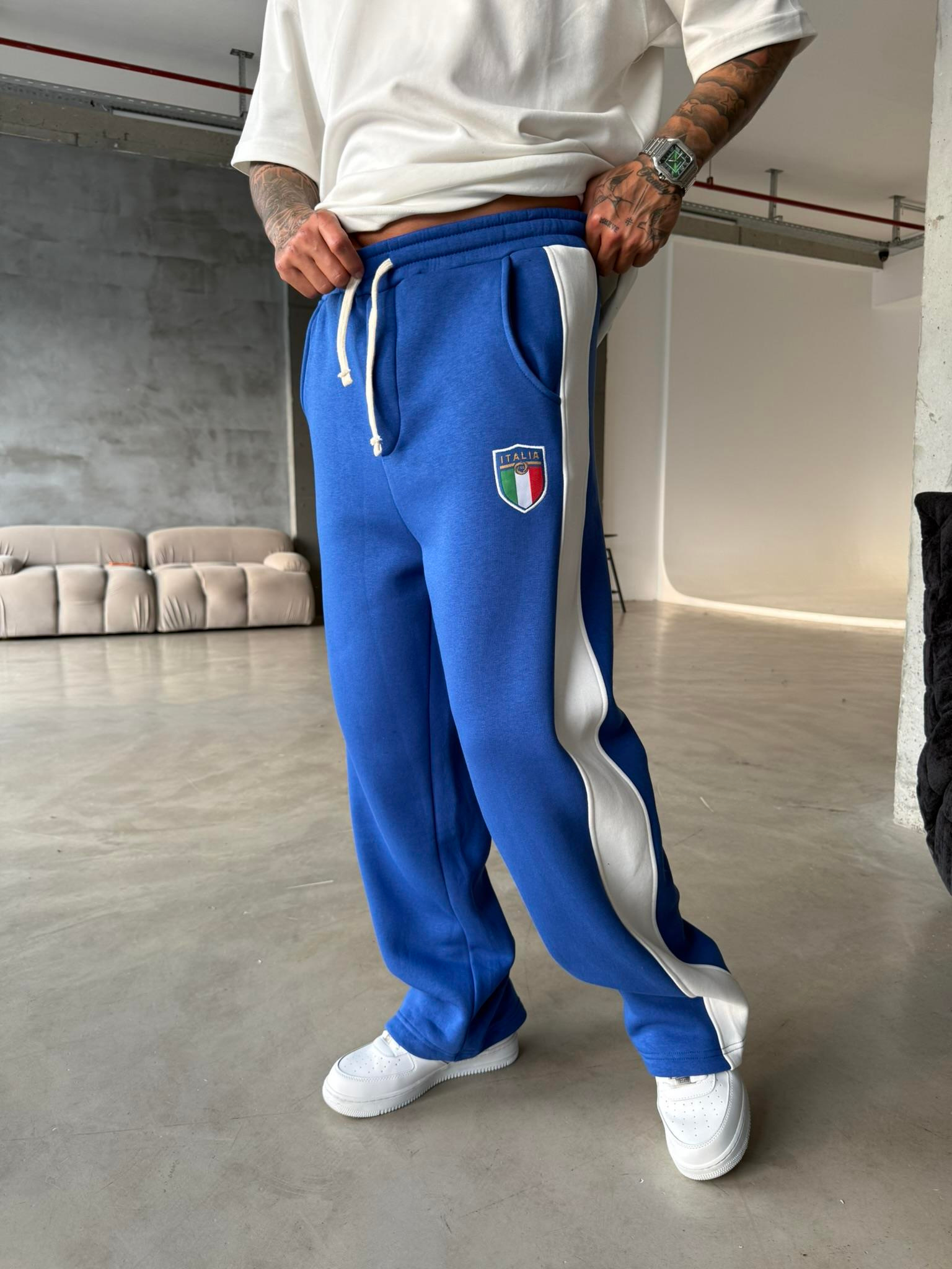 İtaly Premium Baggy Eşofman - Mavi