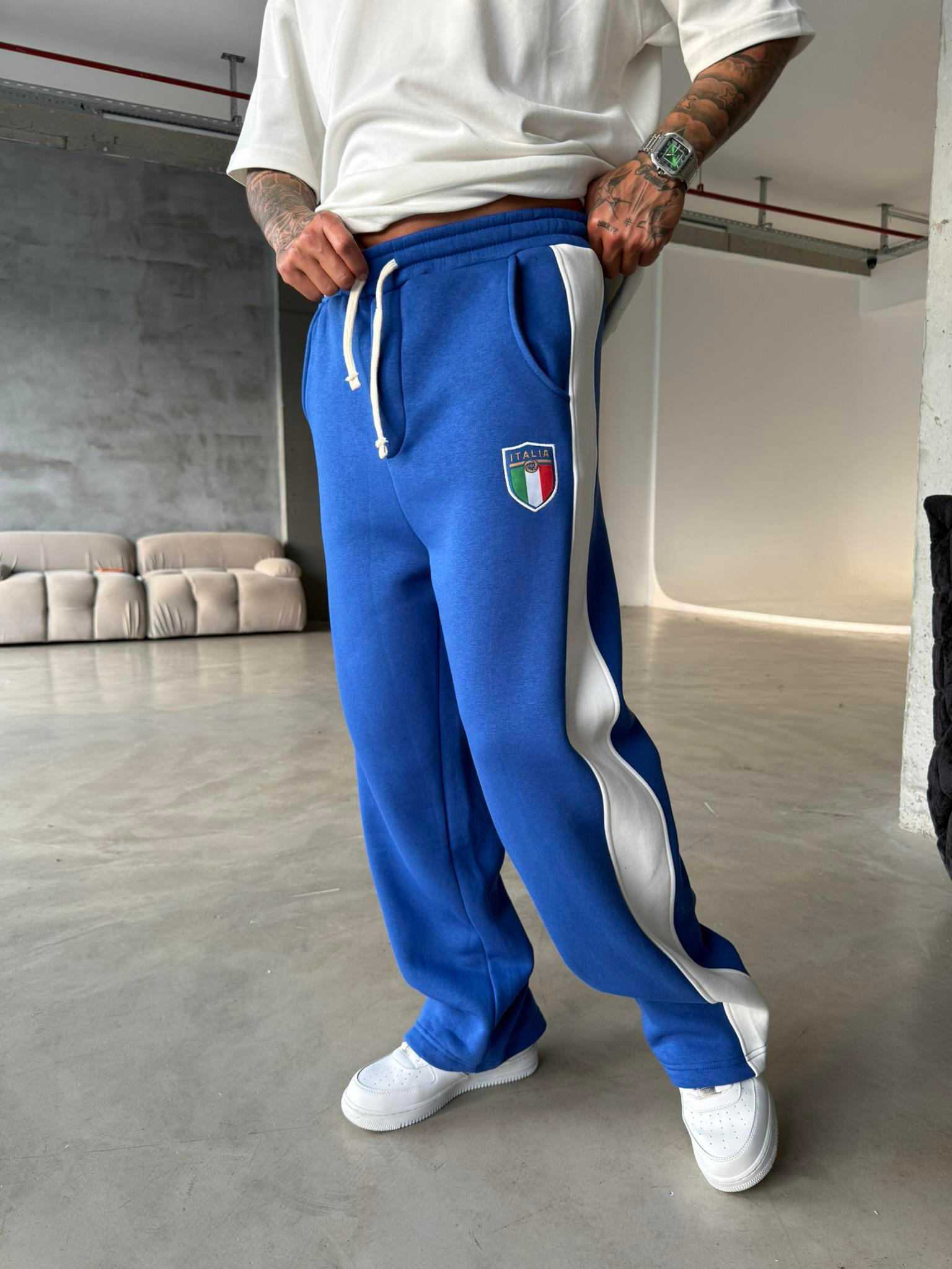 İtaly Premium Baggy Eşofman - Mavi