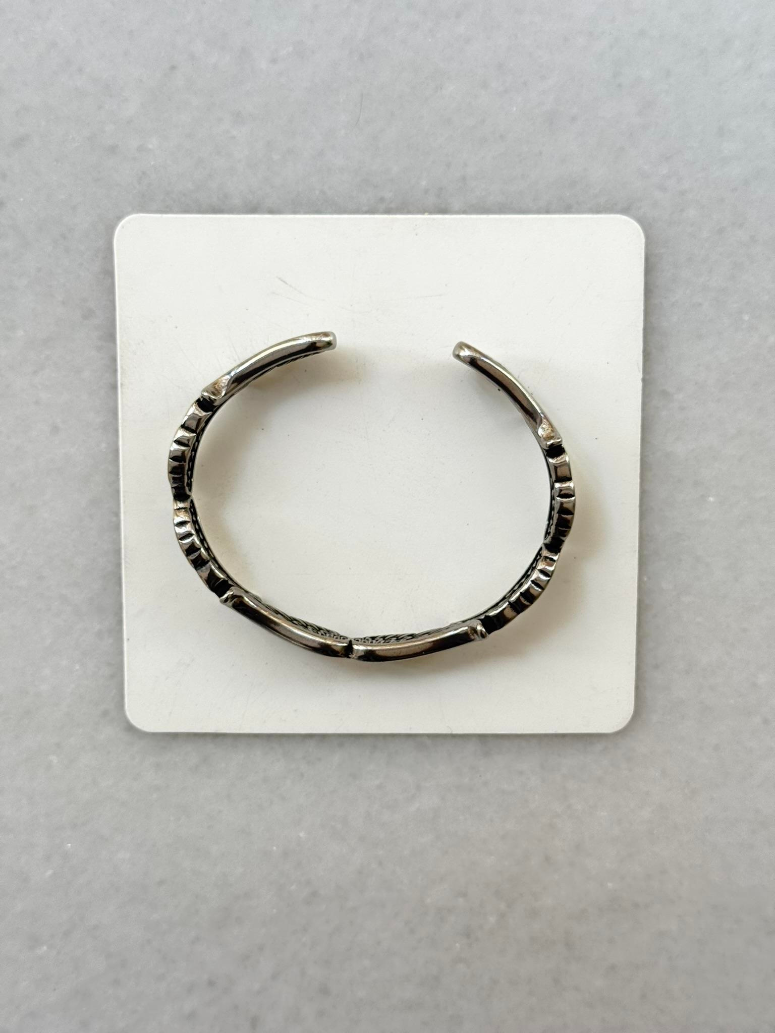 Kanat Motifli Erkek Bileklik - Çelik