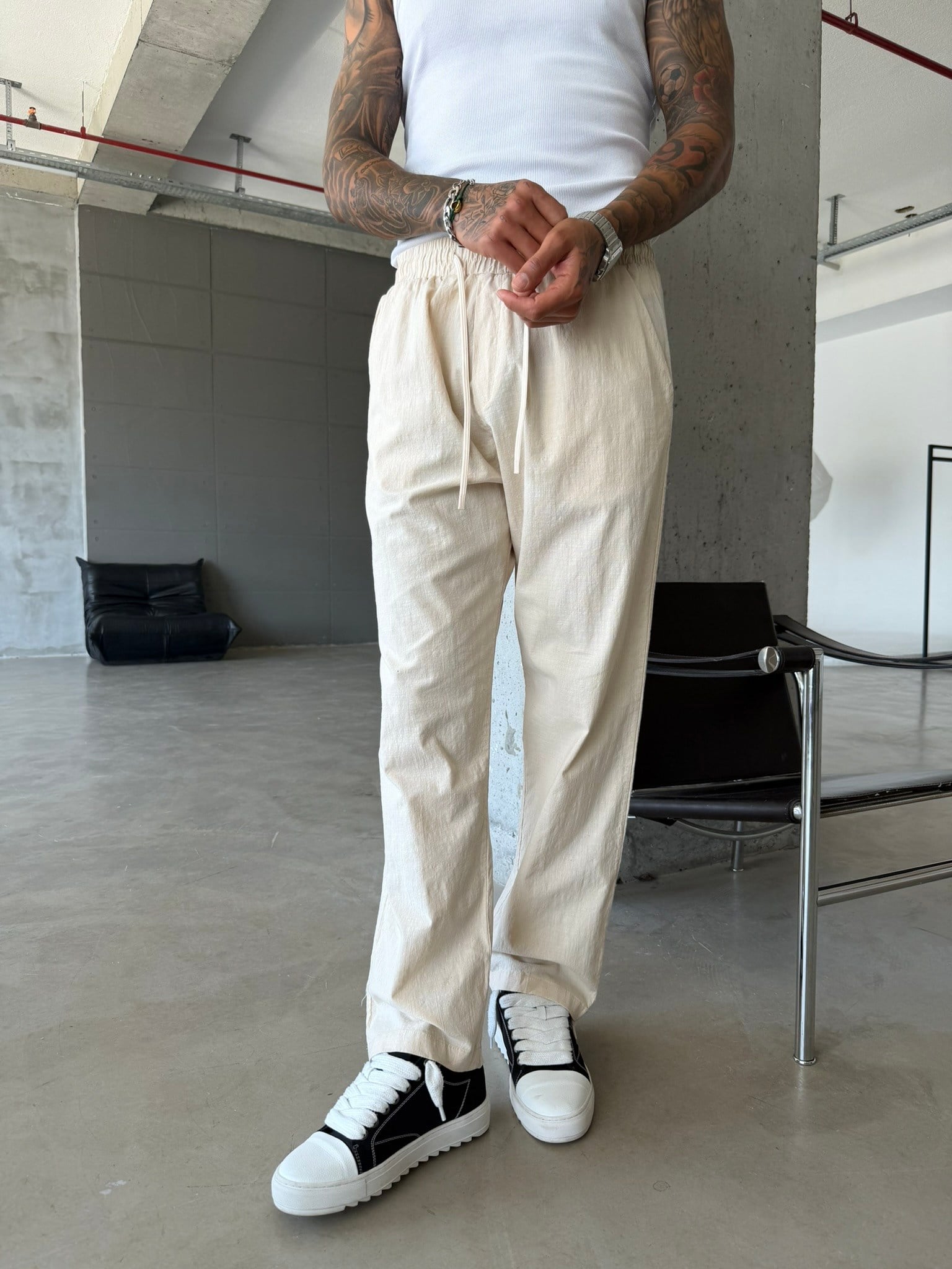 Keten Basic Pantolon - Bej