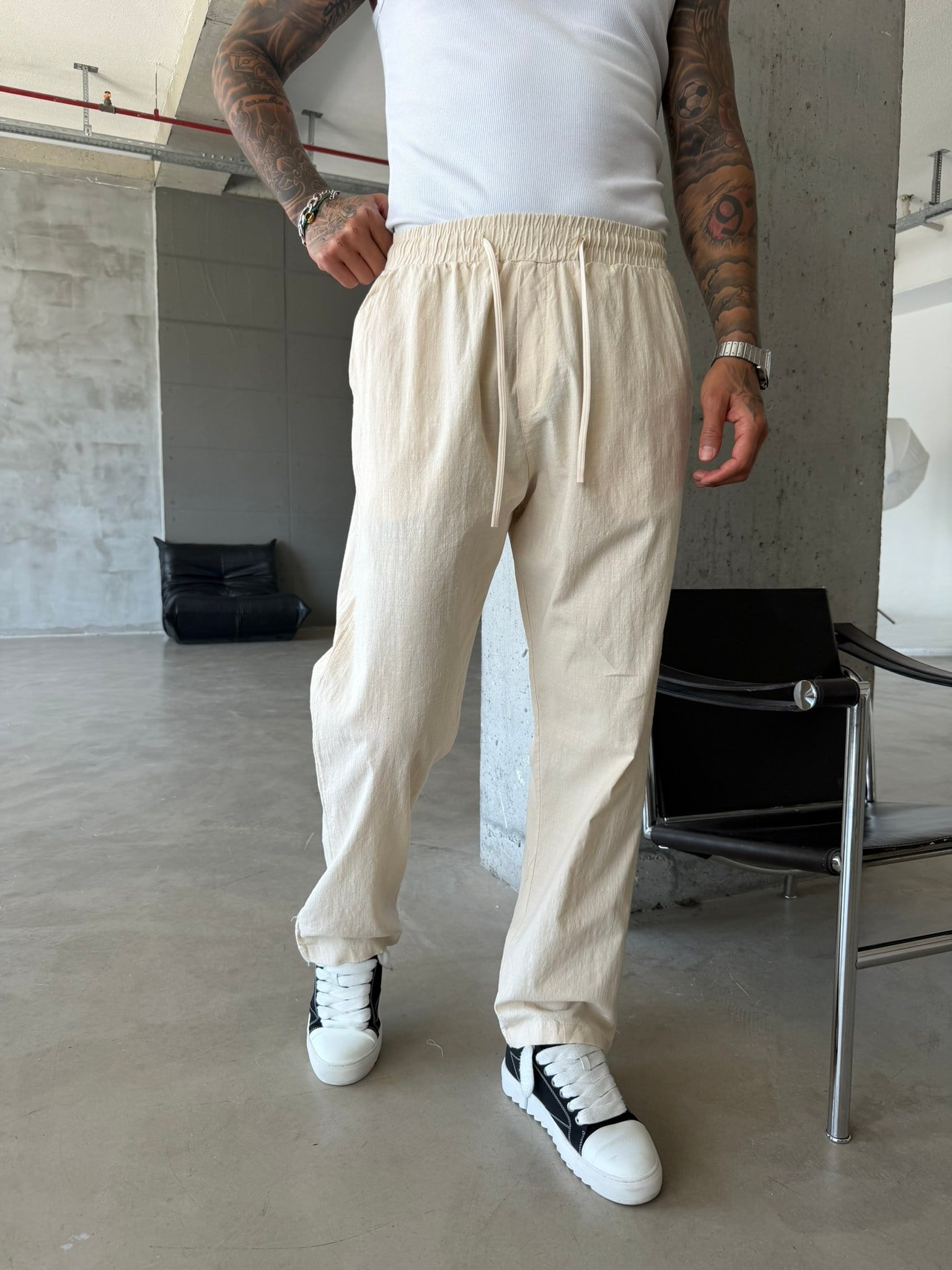Keten Basic Pantolon - Bej