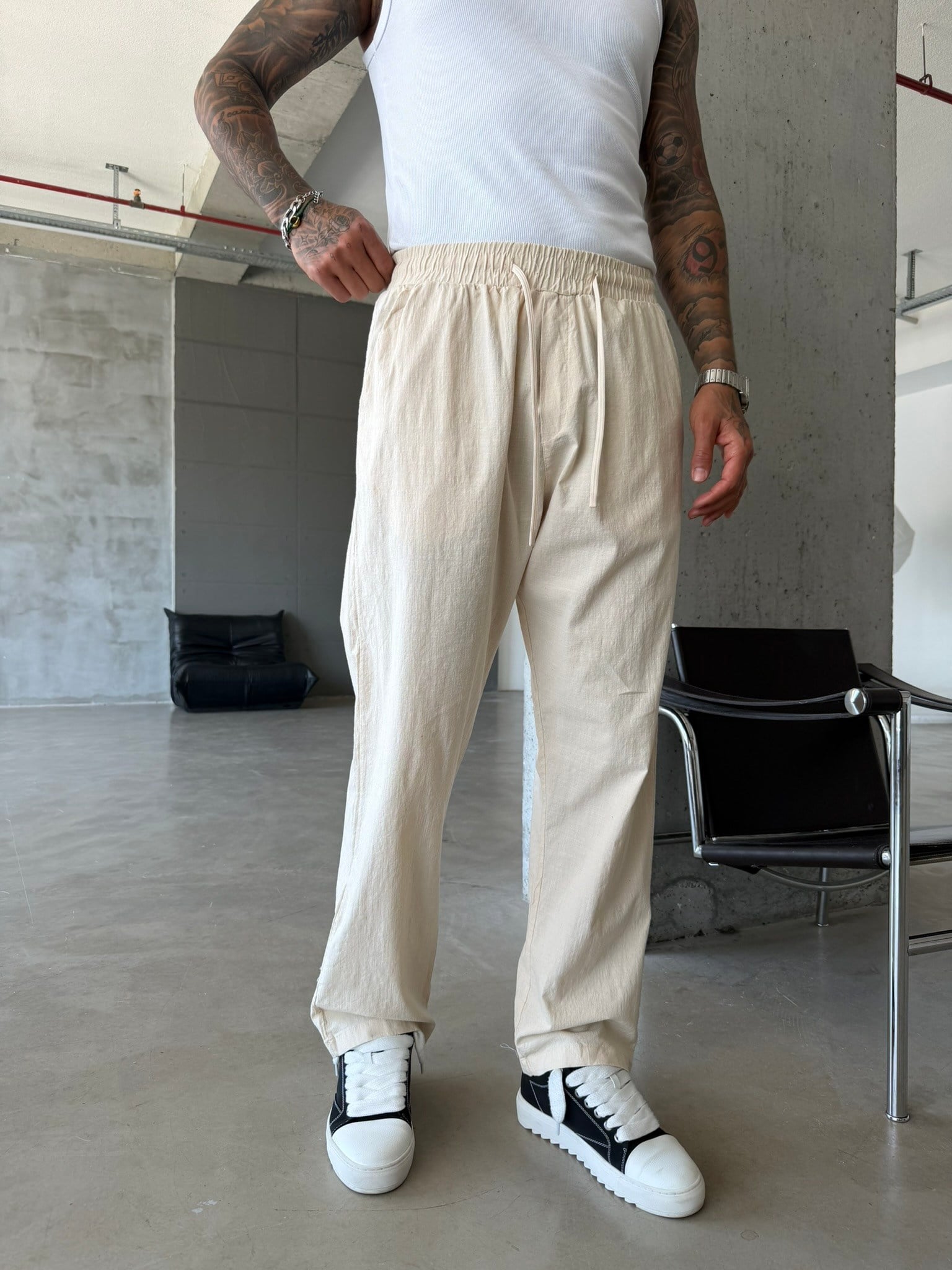 Keten Basic Pantolon - Bej