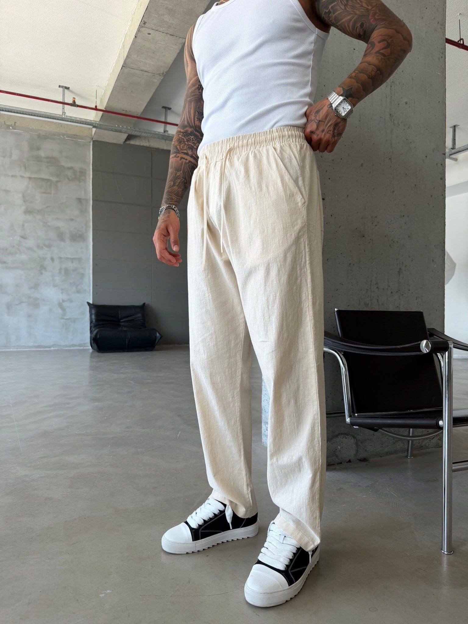 Keten Basic Pantolon - Bej