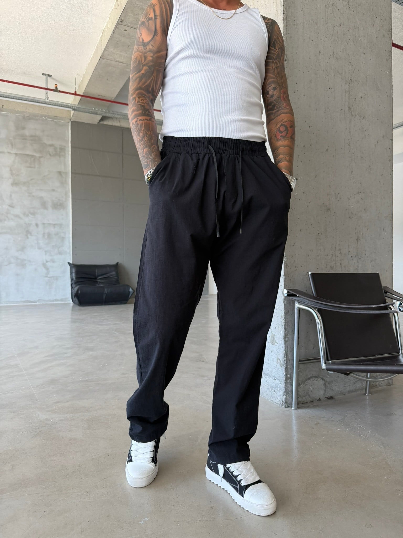 Keten Basic Pantolon - Siyah