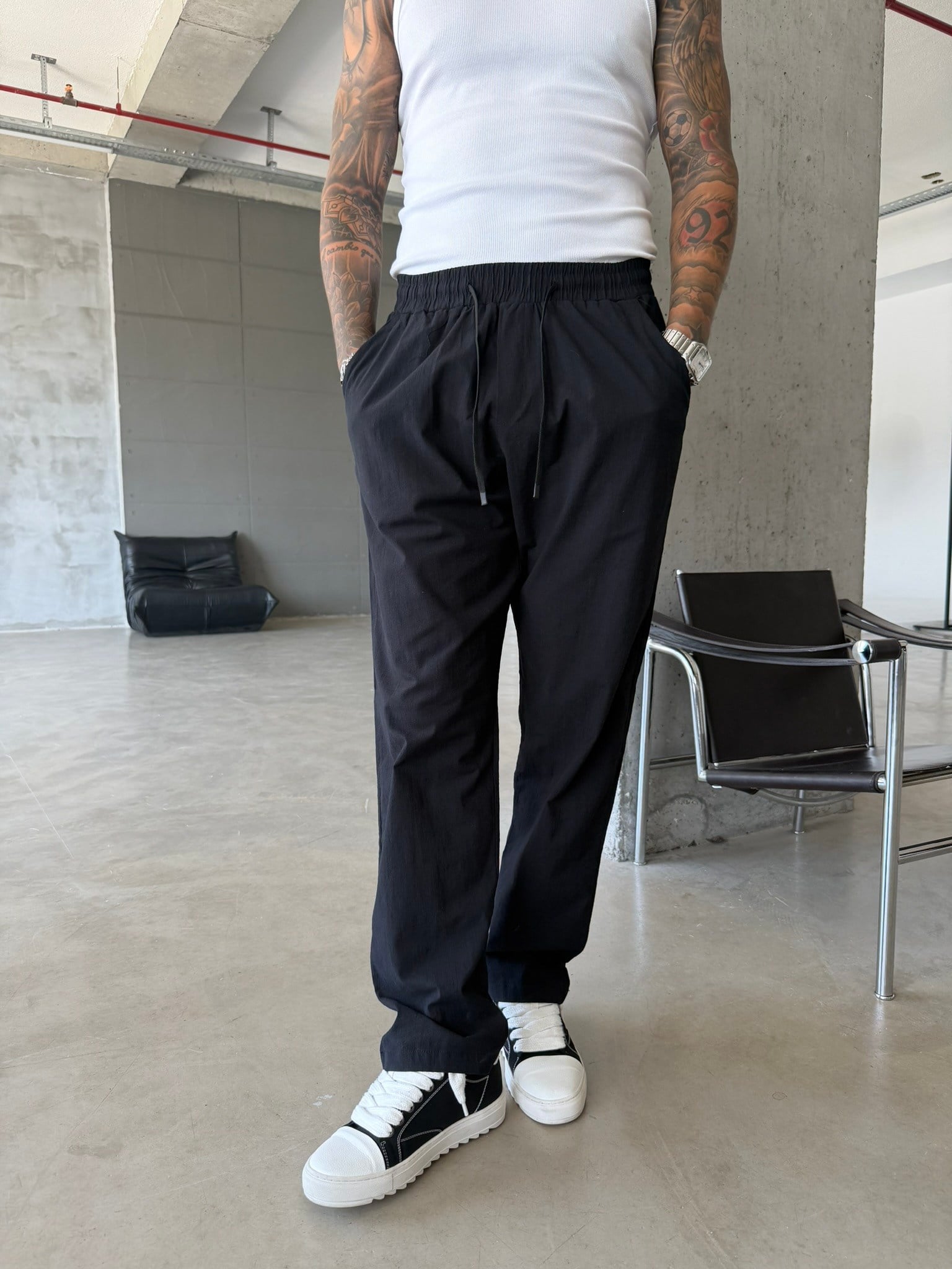 Keten Basic Pantolon - Siyah