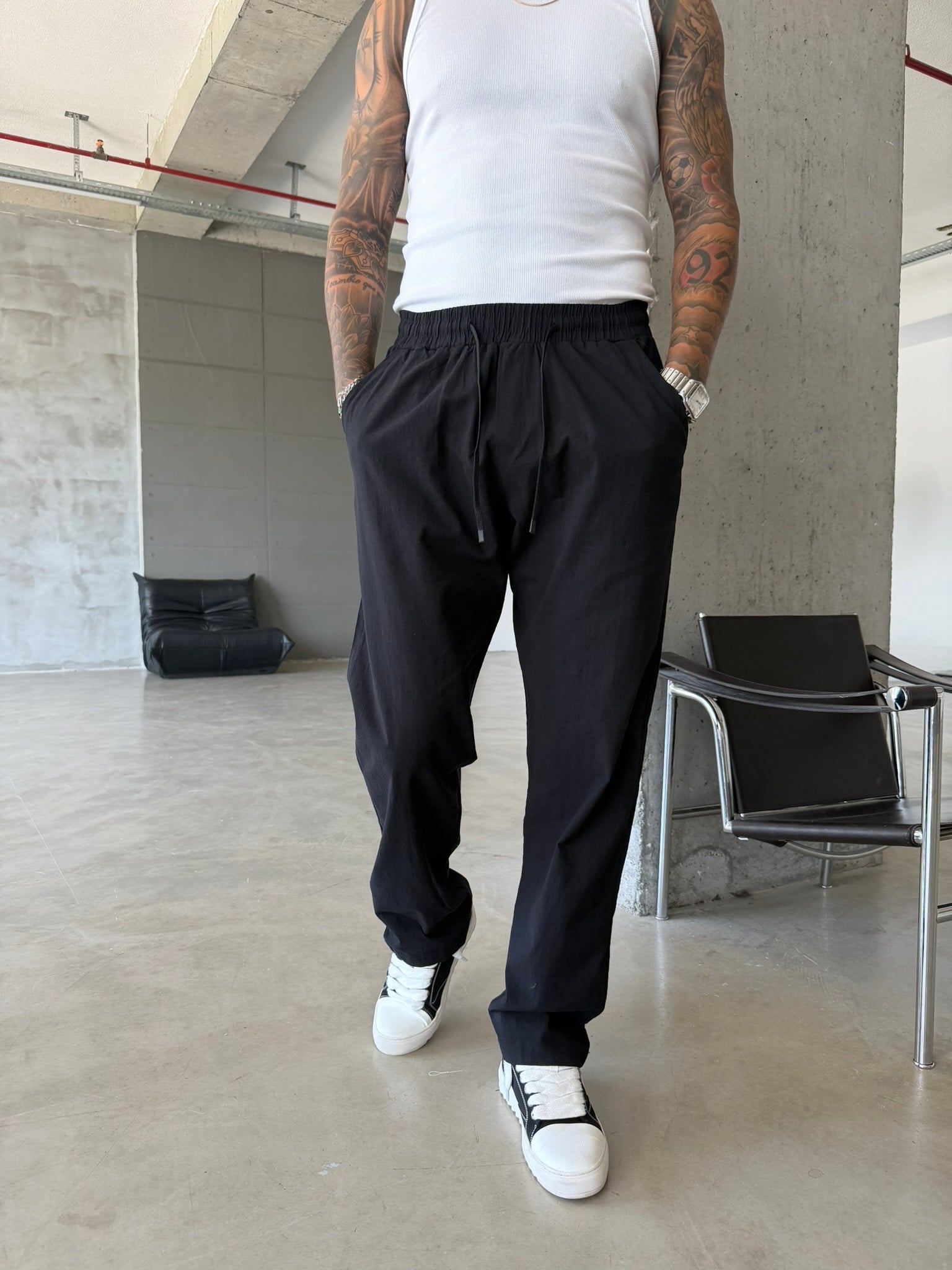 Keten Basic Pantolon - Siyah