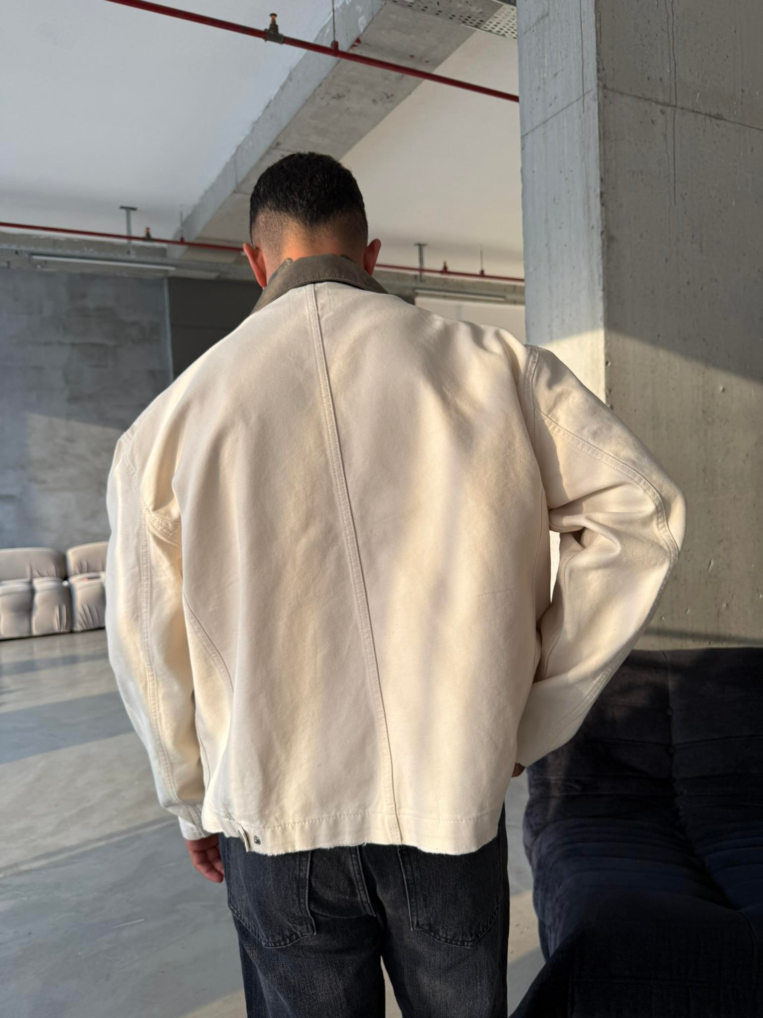 Konstrat Yaka Teknik Ceket - Bej