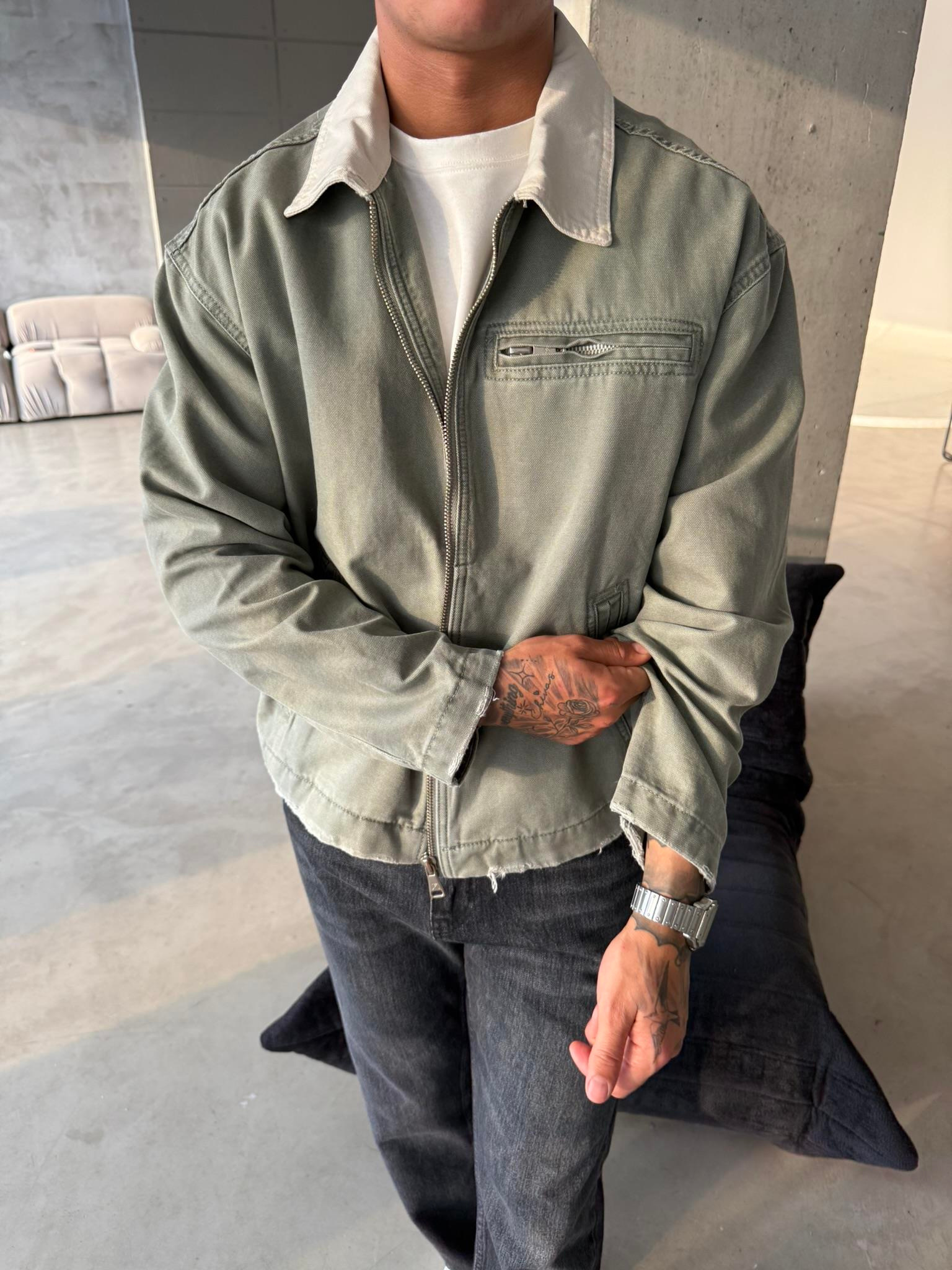 Konstrat Yaka Teknik Ceket - Haki