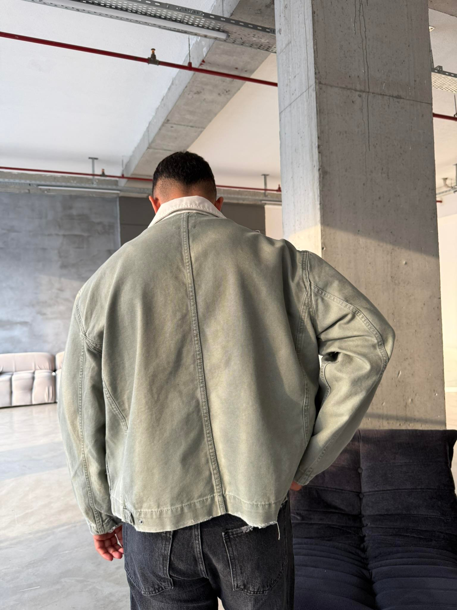 Konstrat Yaka Teknik Ceket - Haki