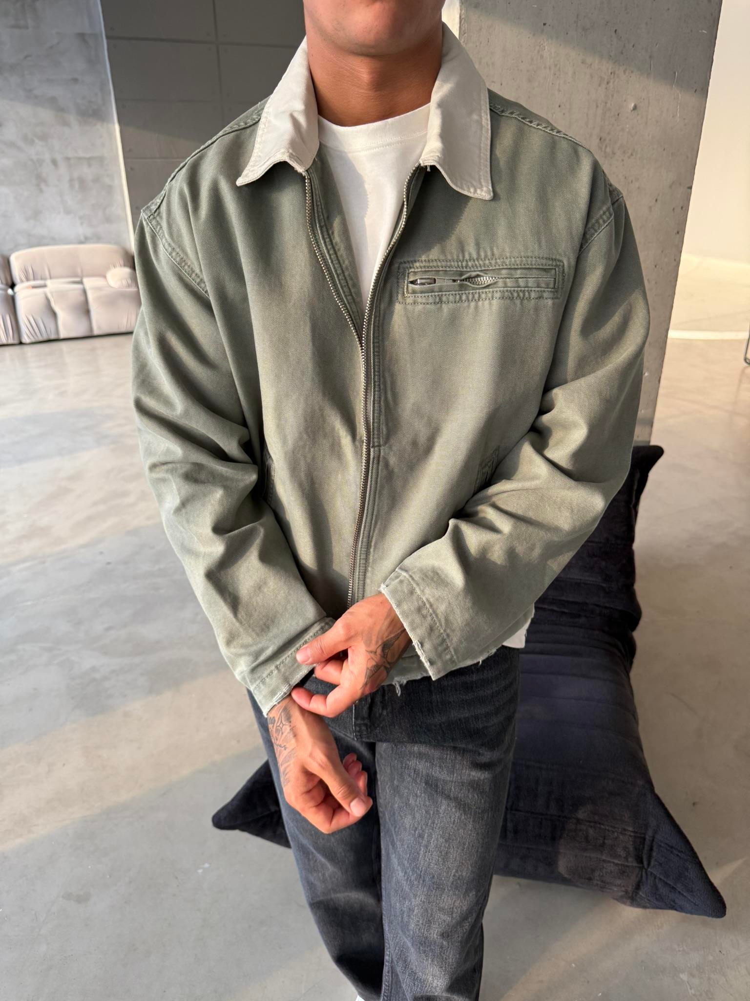 Konstrat Yaka Teknik Ceket - Haki