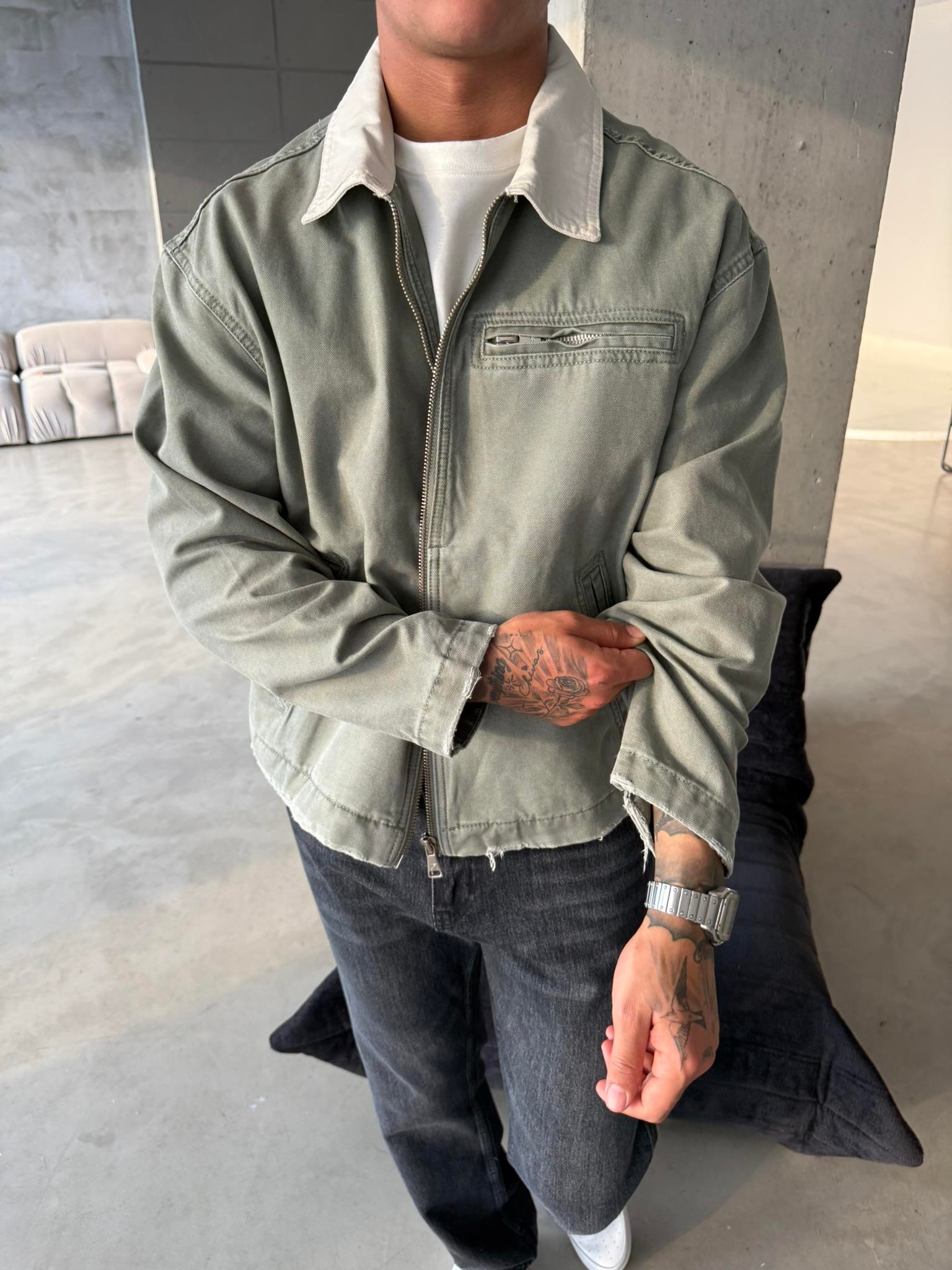 Konstrat Yaka Teknik Ceket - Haki