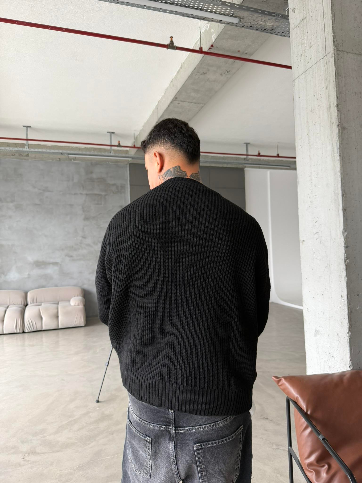 Losangels Triko Kazak - Siyah