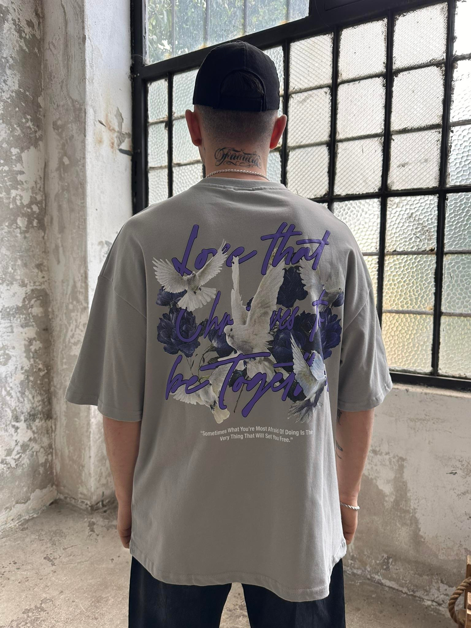 Love That Oversize T-Shirt  Ice Grey