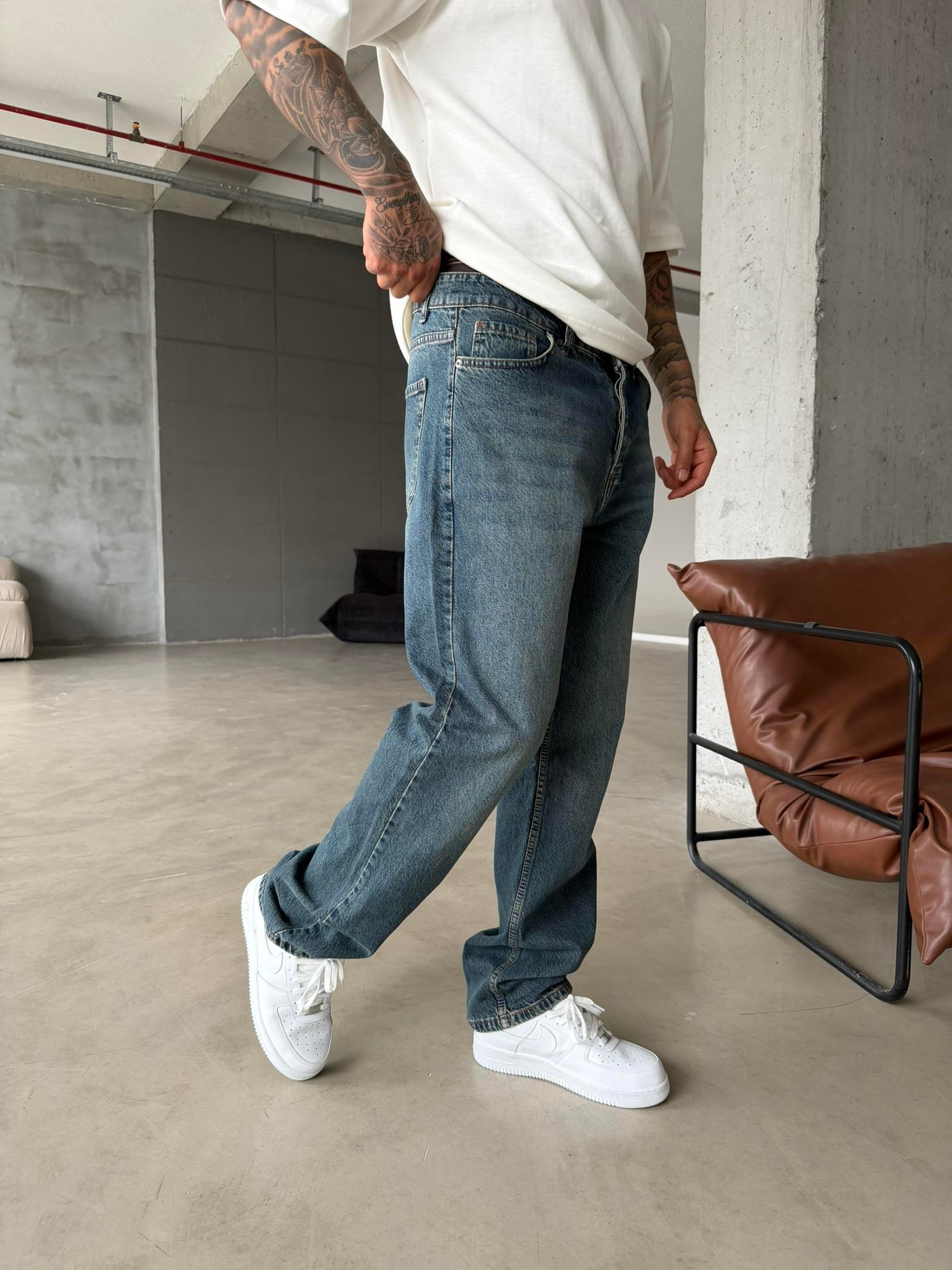 Lüks Baggy Kesim Pantolon - Y.Mavi