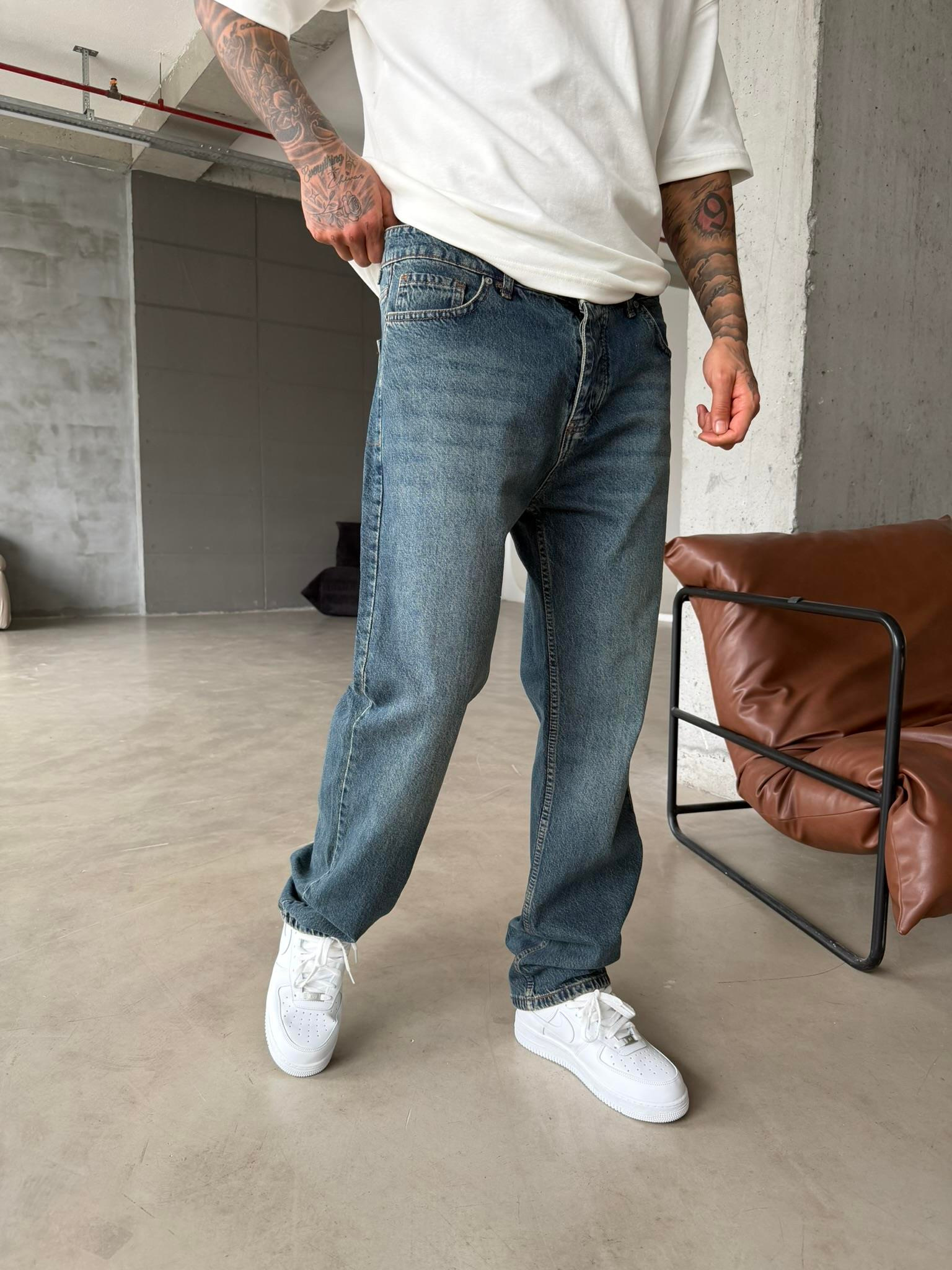 Lüks Baggy Kesim Pantolon - Y.Mavi