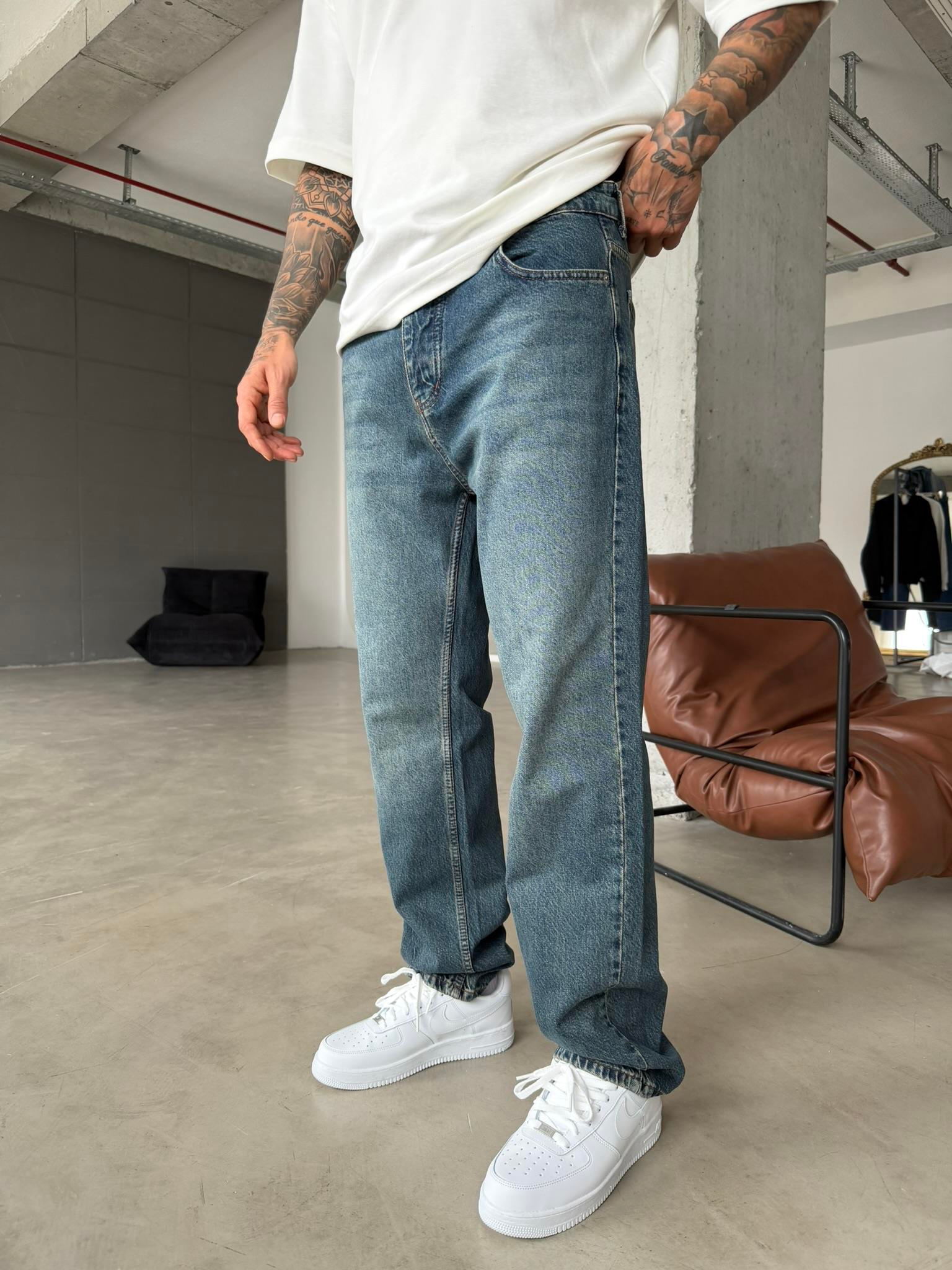 Lüks Baggy Kesim Pantolon - Y.Mavi