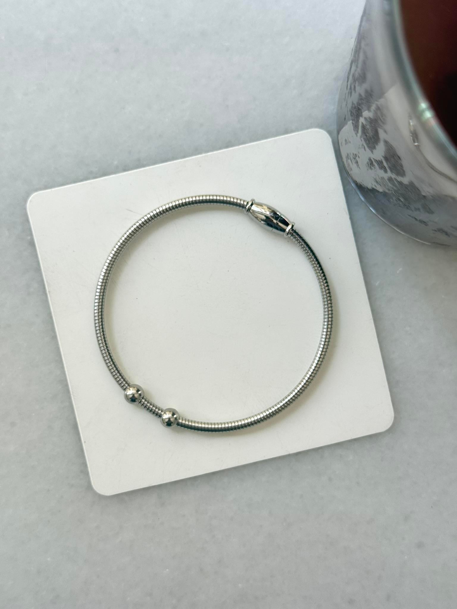 Magneto Cuff Erkek Bileklik - Çelik