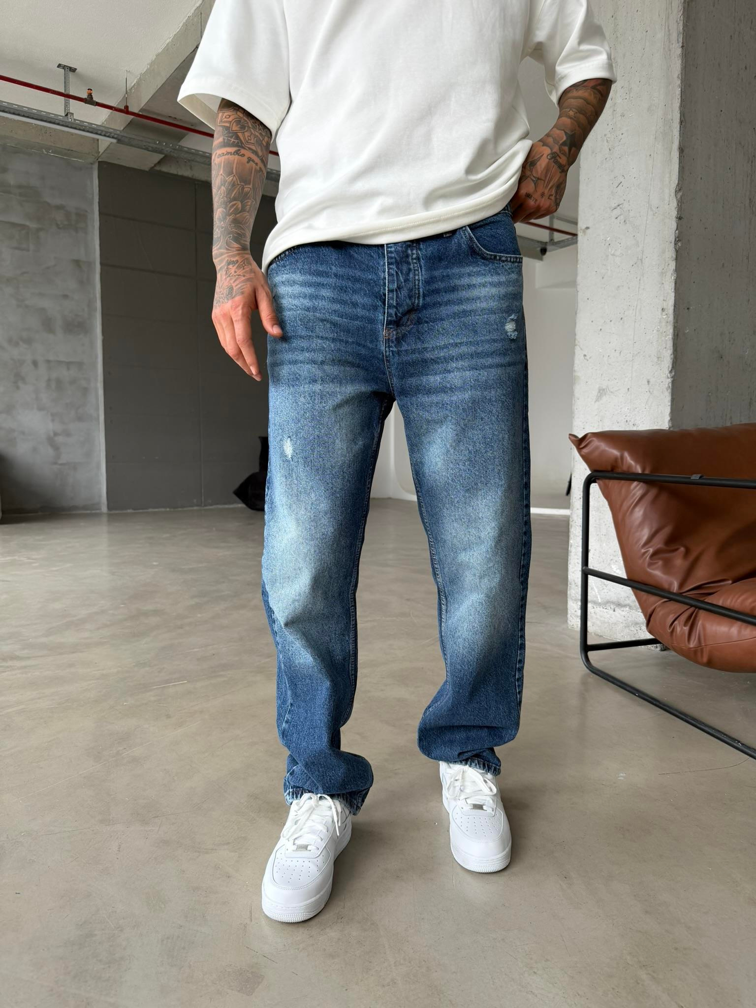 Modern Baggy Kumaş Pantolon - Lacivert