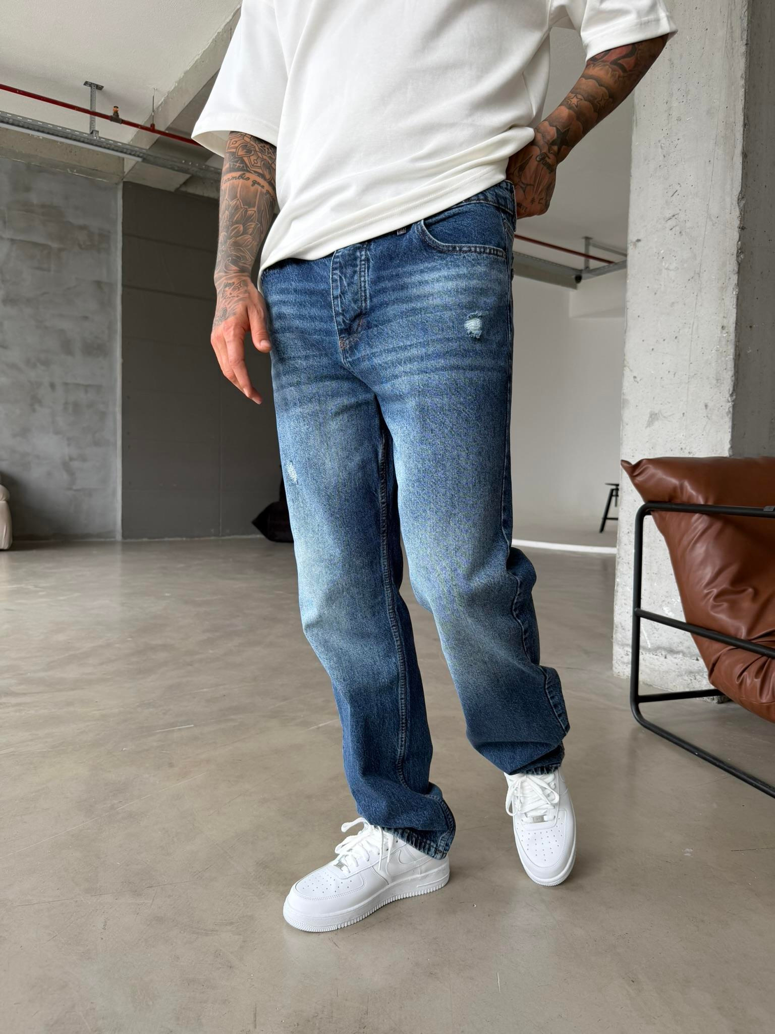 Modern Baggy Kumaş Pantolon - Lacivert