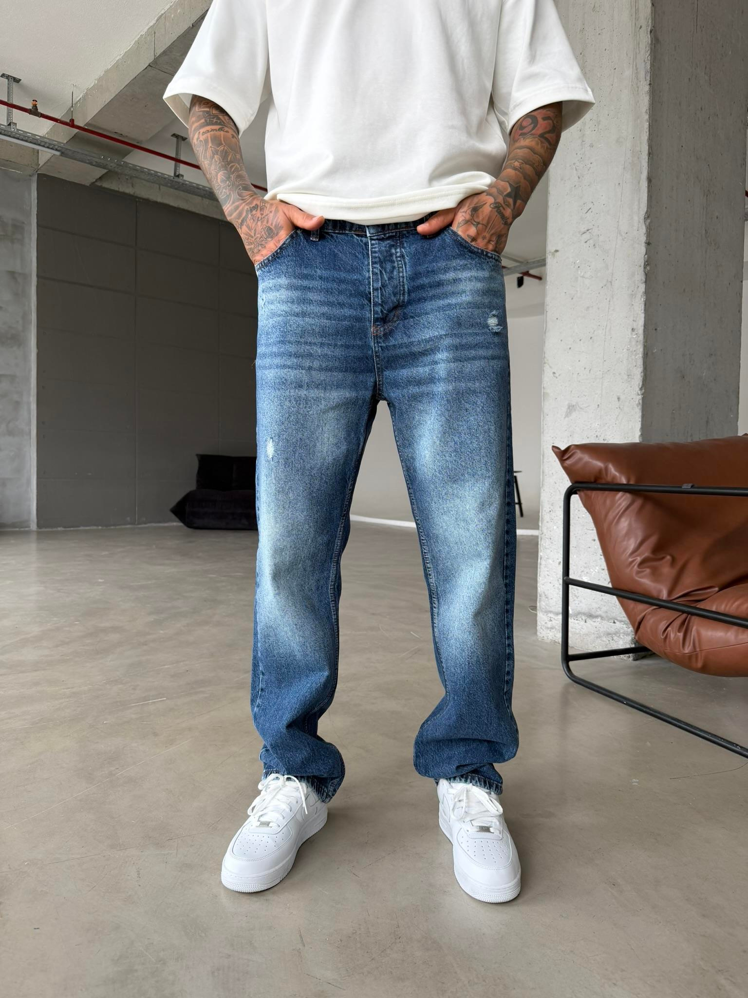 Modern Baggy Kumaş Pantolon - Lacivert