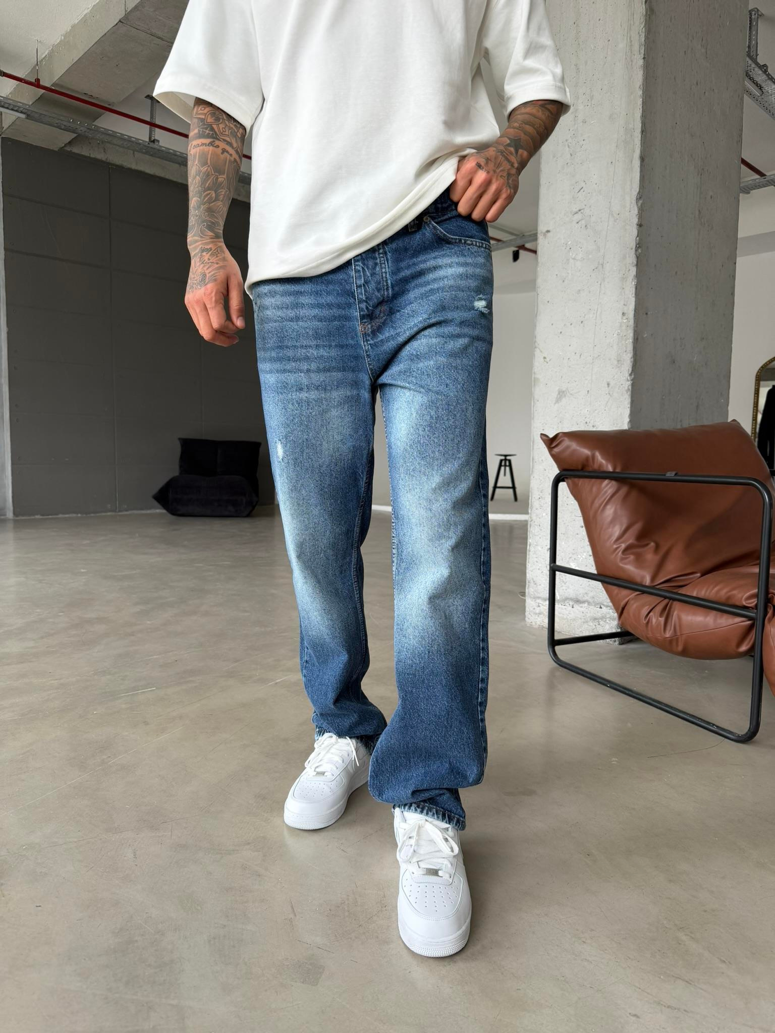 Modern Baggy Kumaş Pantolon - Lacivert