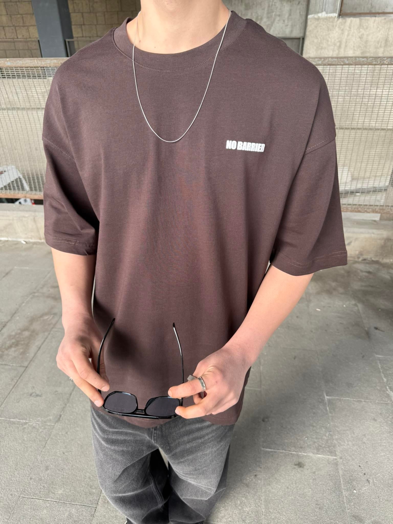 No Barier Oversize T-Shirt - Kahve