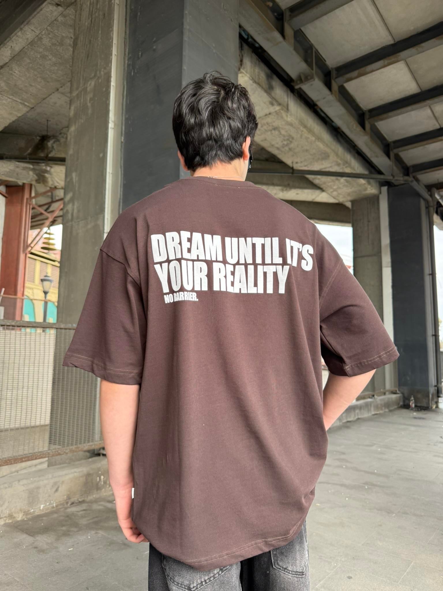 No Barier Oversize T-Shirt - Kahve