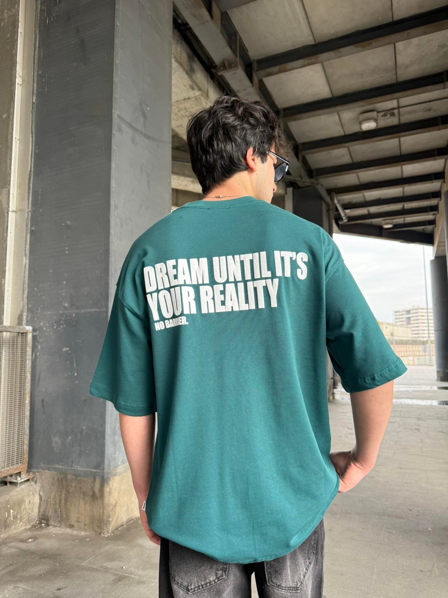 No Barier Oversize T-Shirt - Yeşil
