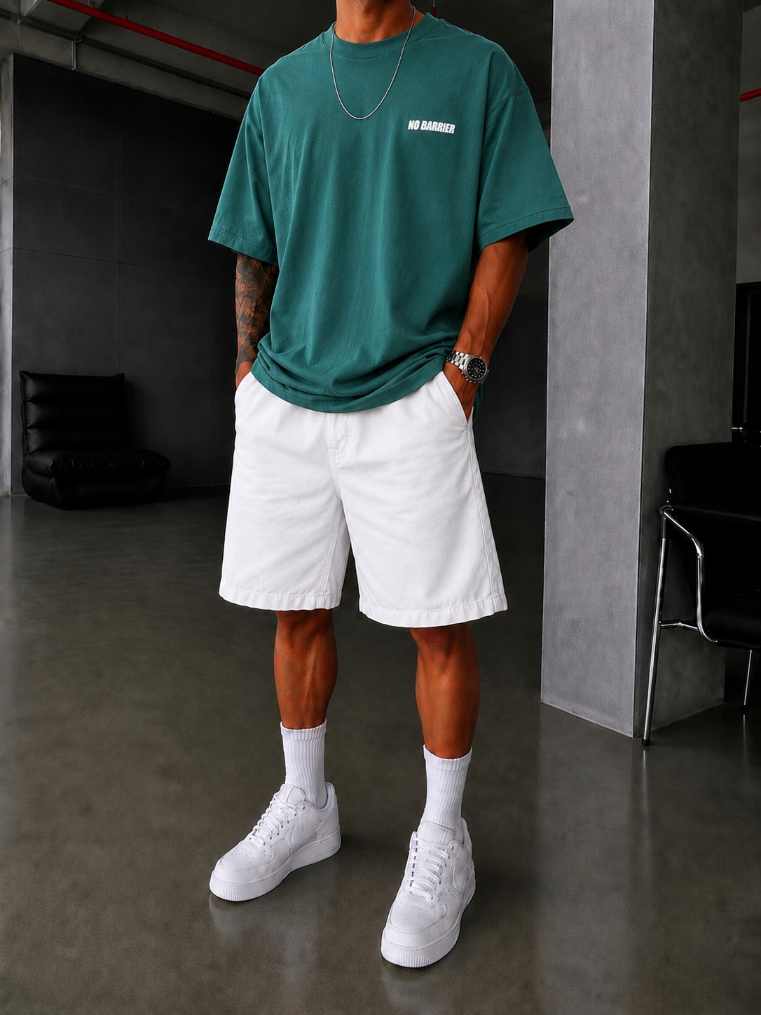 No Barier Oversize T-Shirt - Yeşil