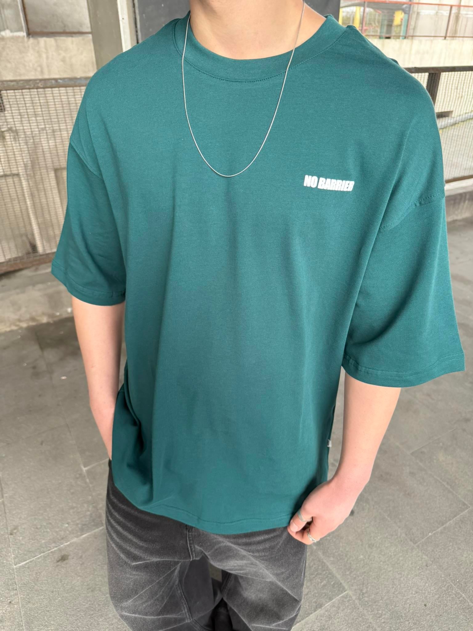 No Barier Oversize T-Shirt - Yeşil
