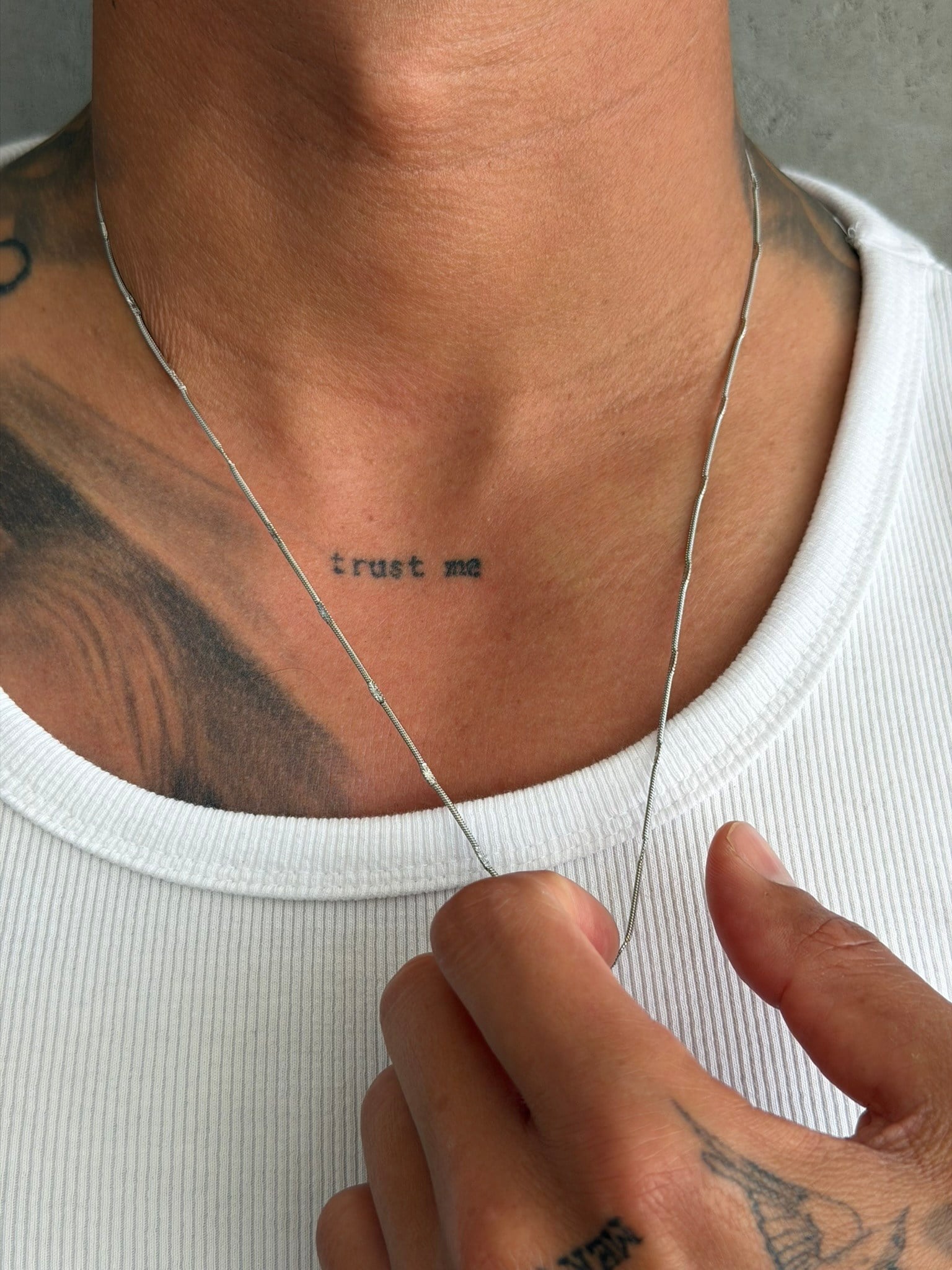 NO362 Slim Steel Snake Necklace