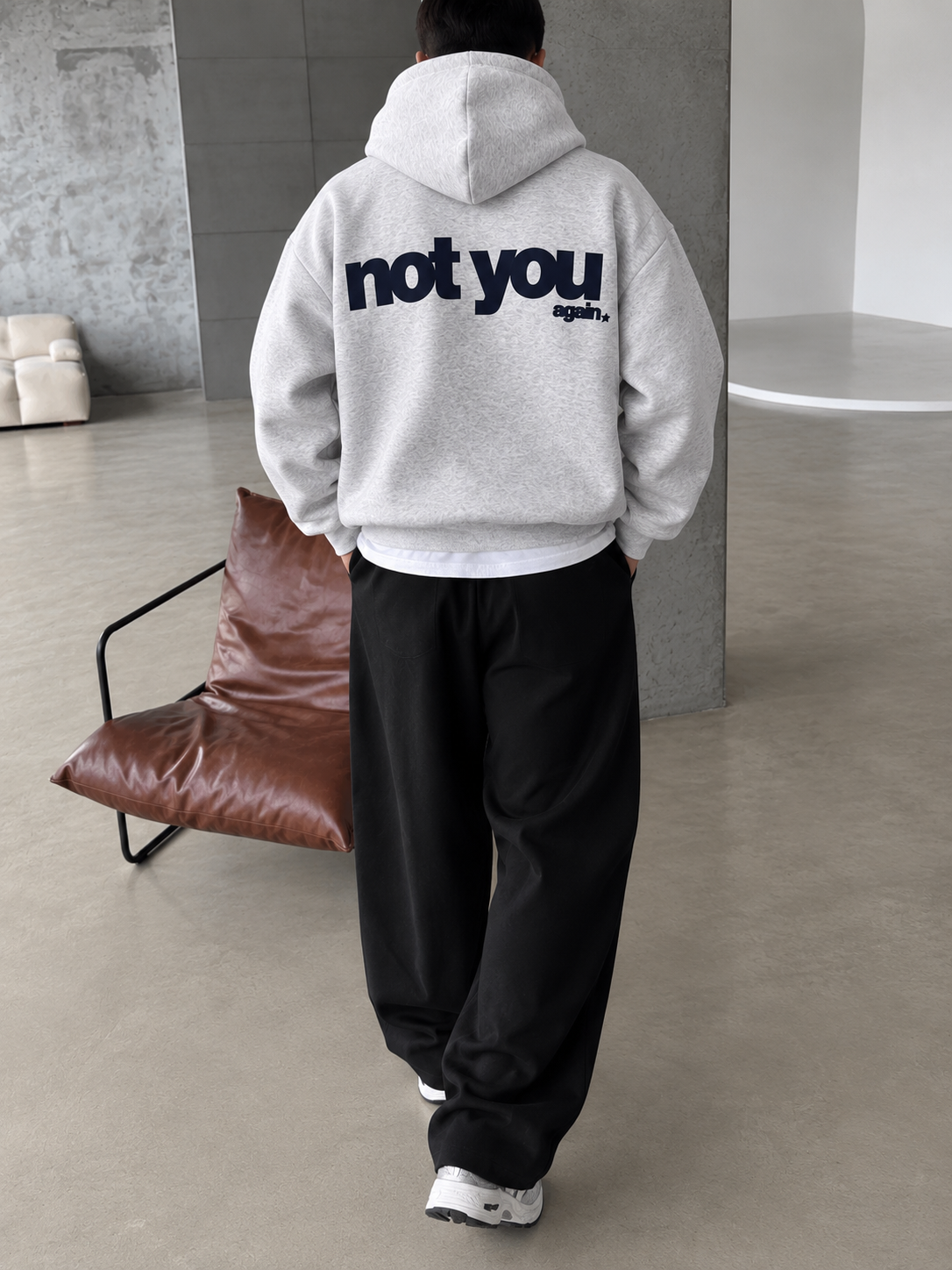 Not You Baskılı Premium Hoddie