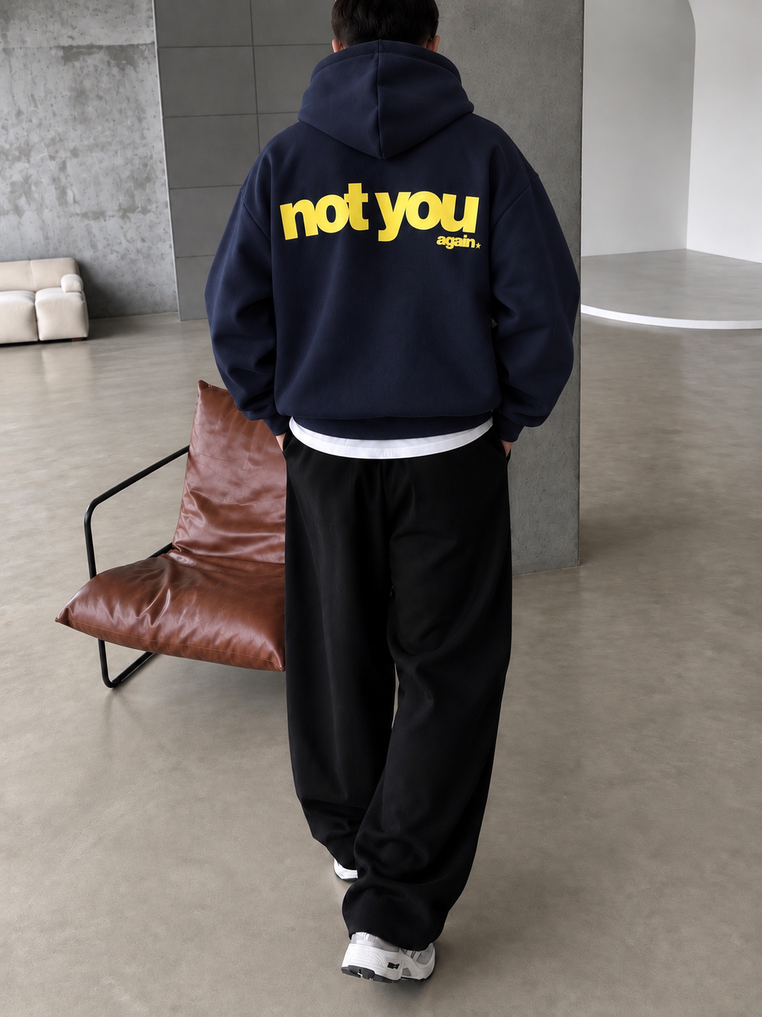 Not You Baskılı Premium Hoddie
