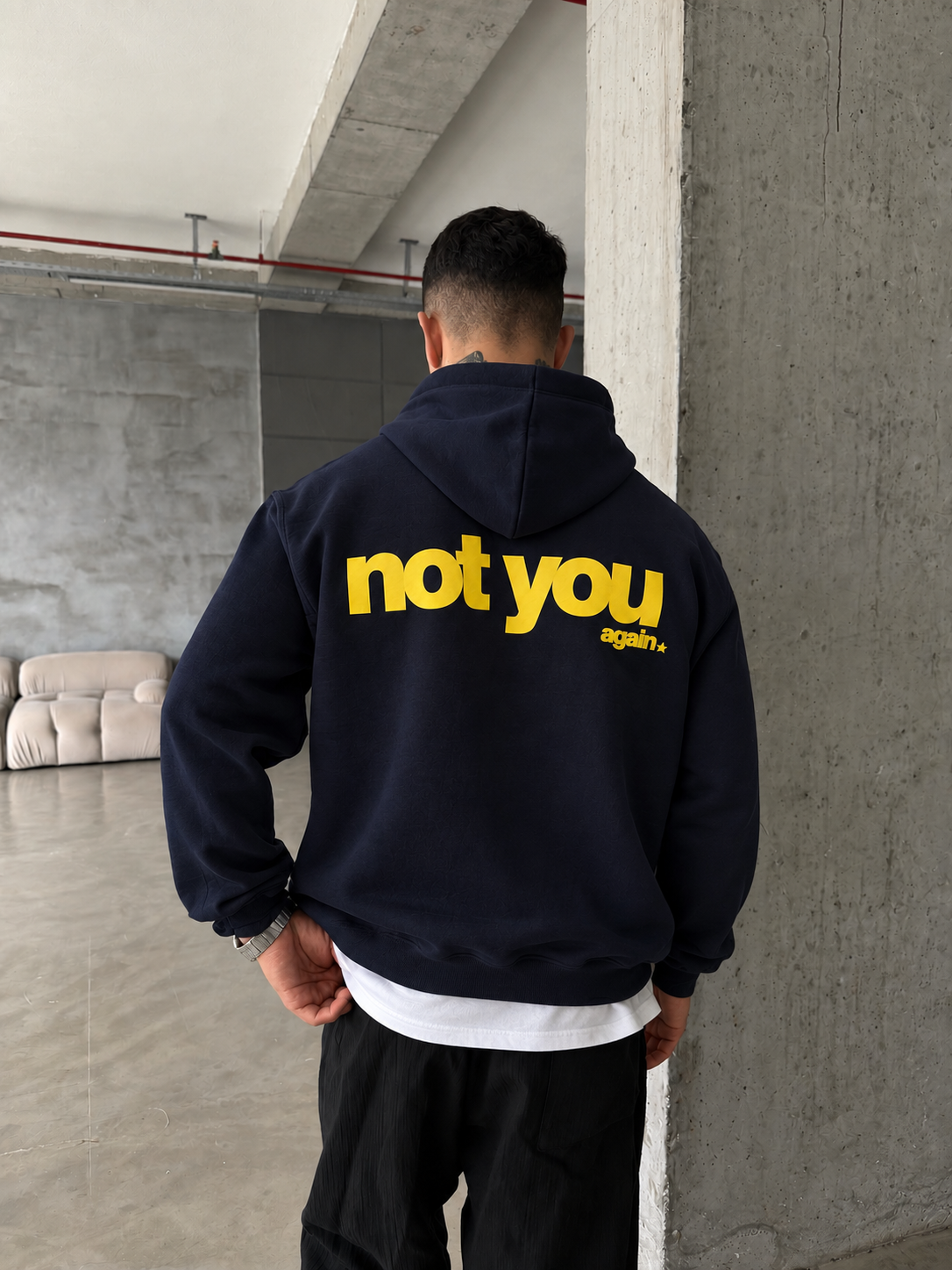 Not You Baskılı Premium Hoddie