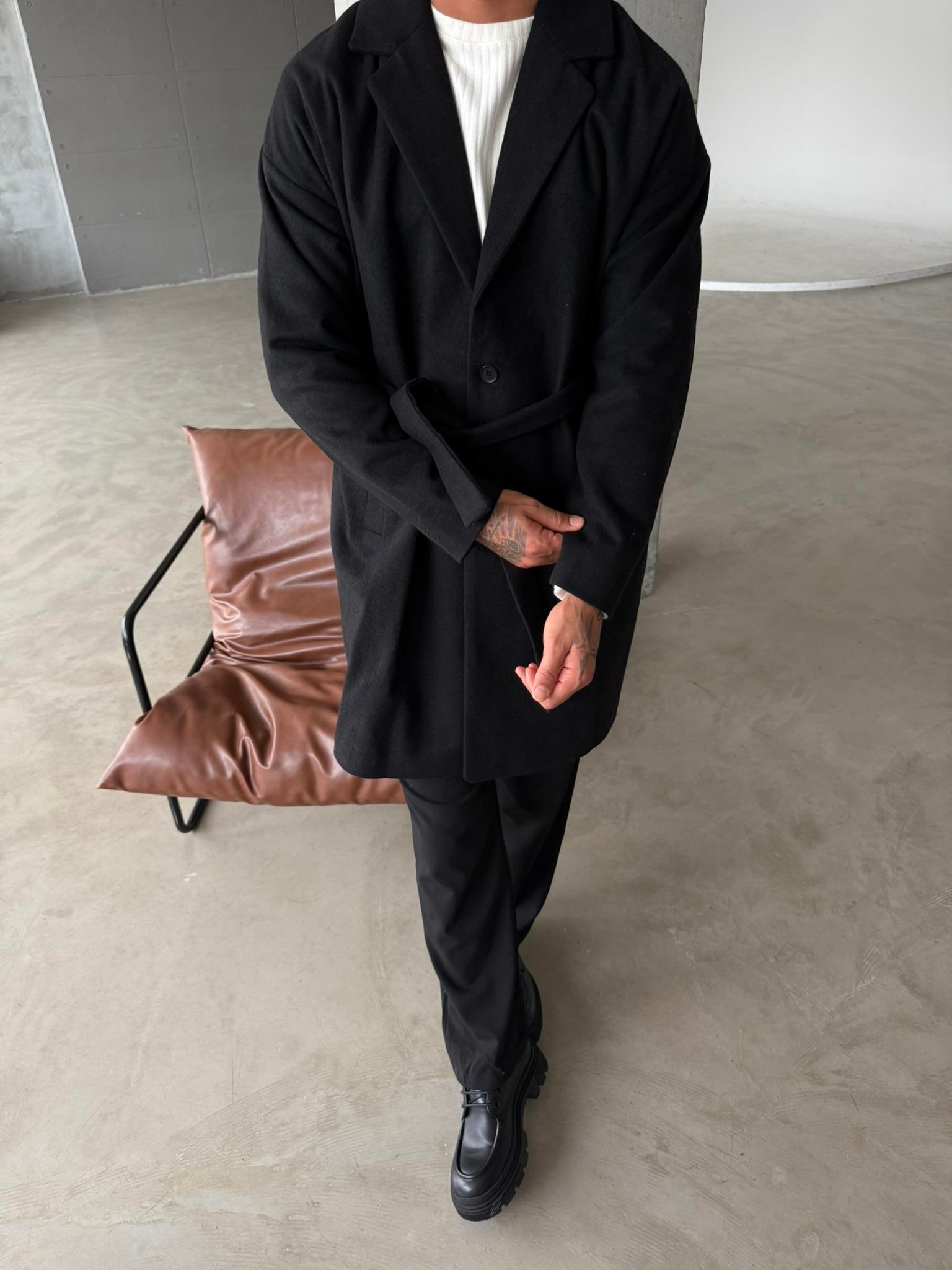 Old Money Erkek Kaban - Siyah