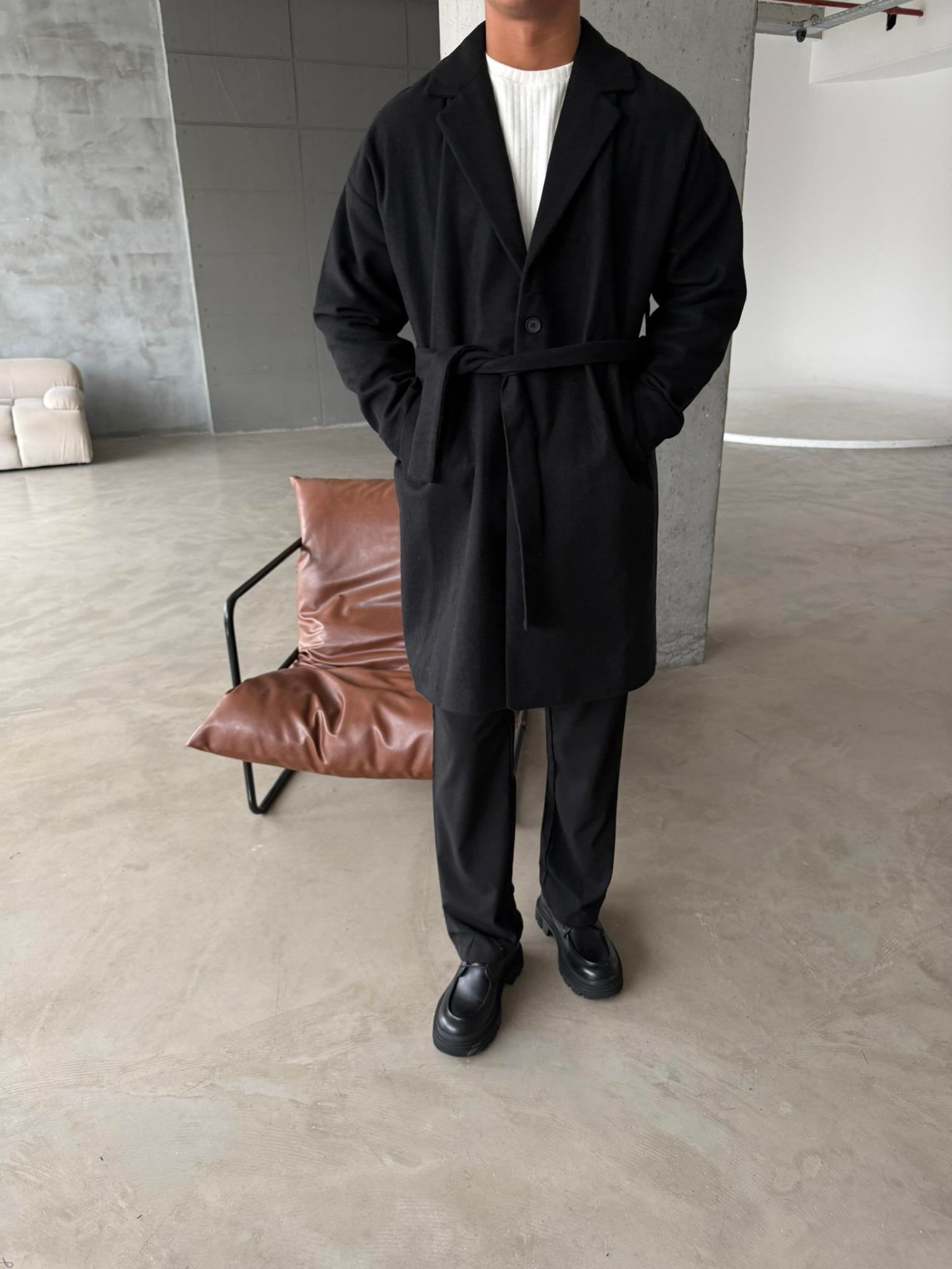 Old Money Erkek Kaban - Siyah