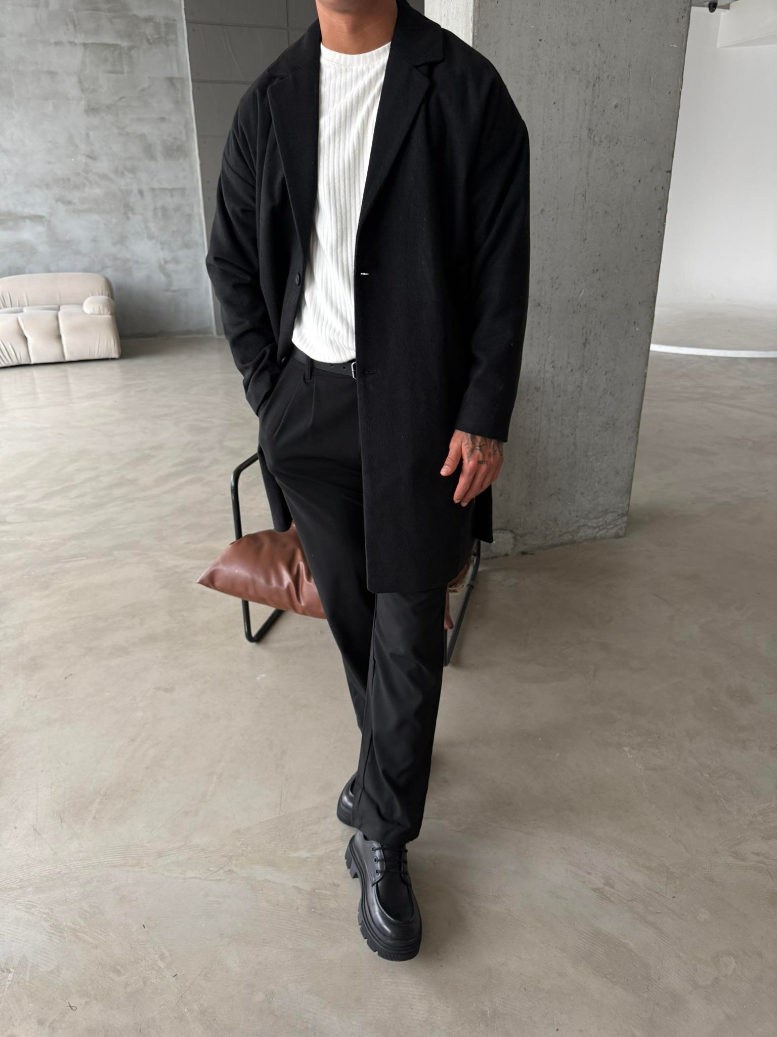 Old Money Erkek Kaban - Siyah