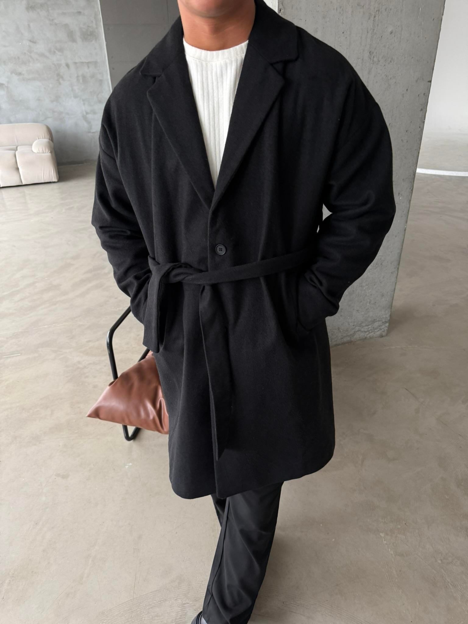 Old Money Erkek Kaban - Siyah