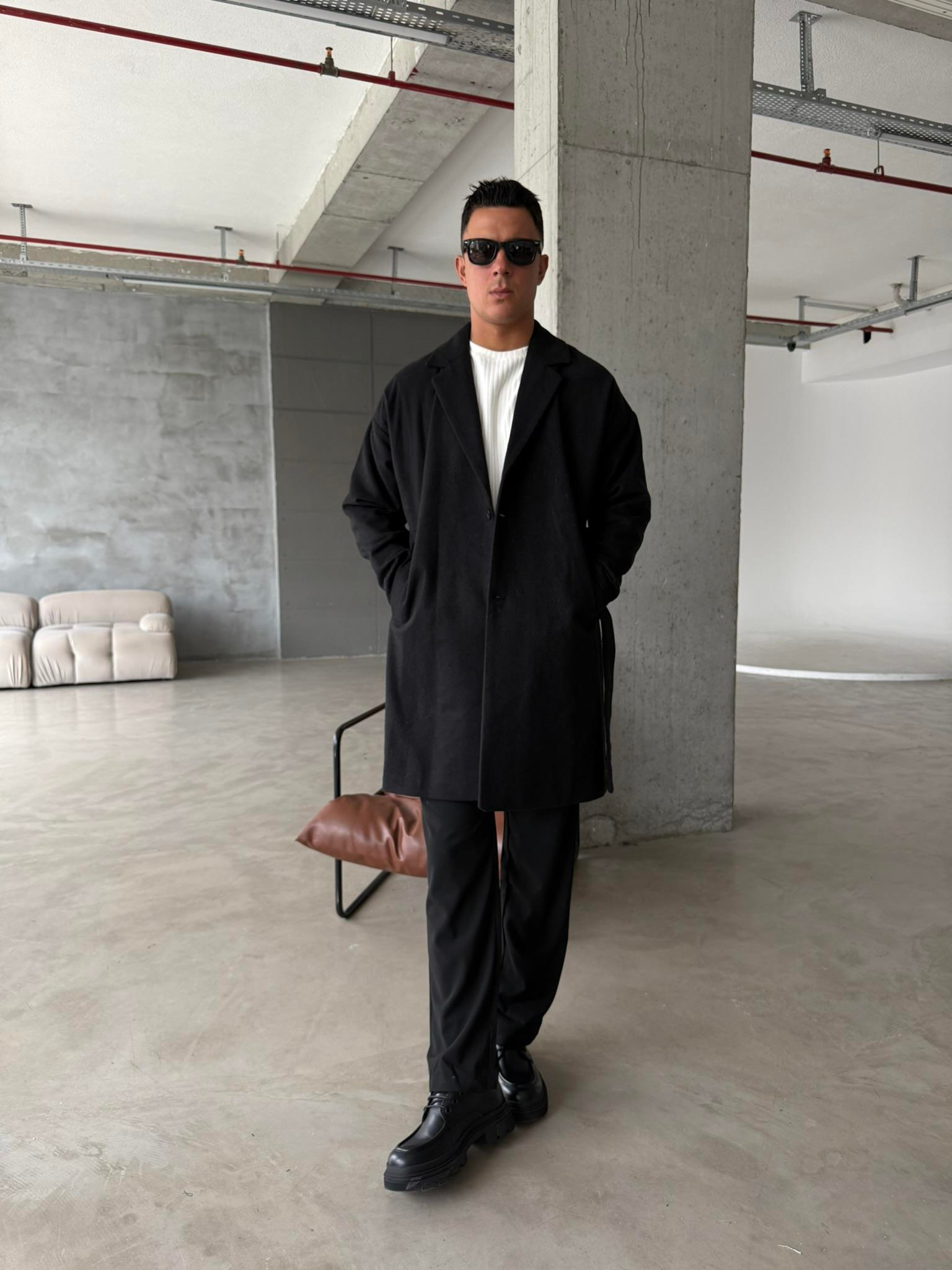 Old Money Erkek Kaban - Siyah