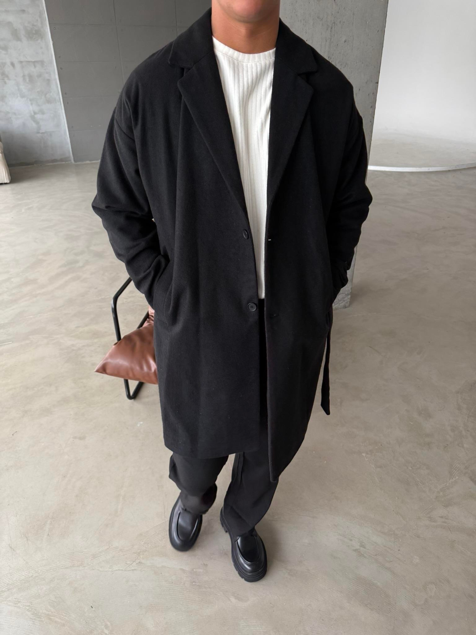 Old Money Erkek Kaban - Siyah