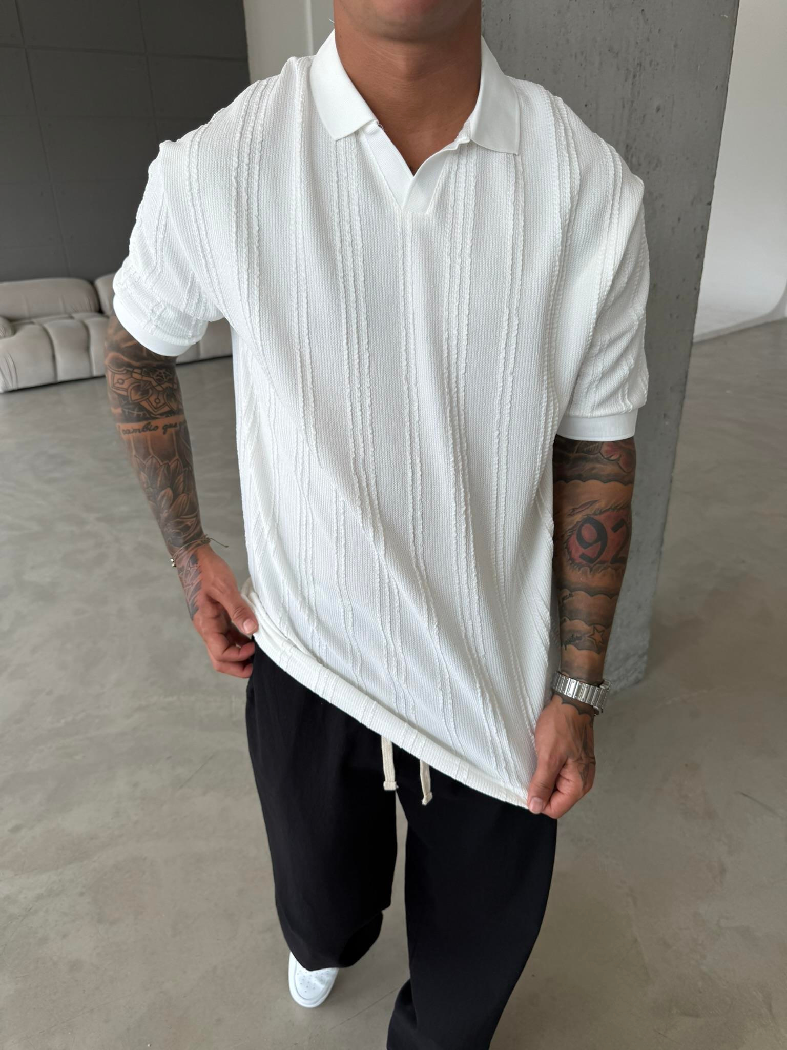 Old Money Pat Yaka T-Shirt - Beyaz