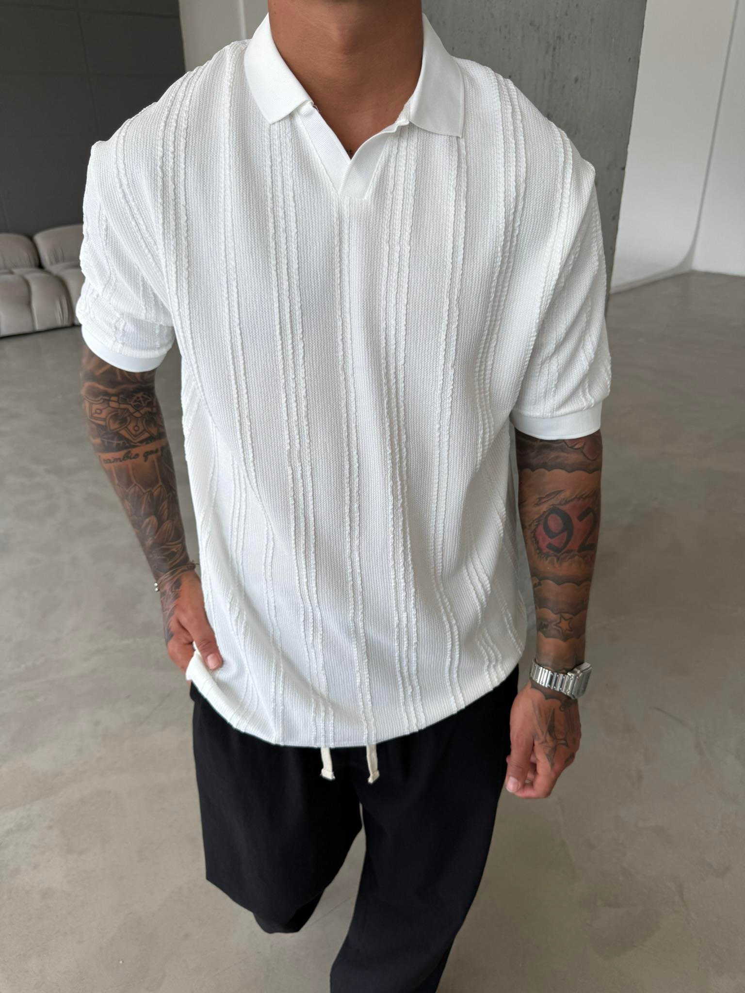 Old Money Pat Yaka T-Shirt - Beyaz